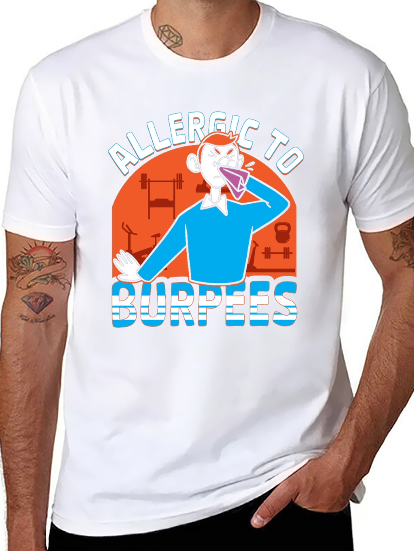 Allergic to Burpees Black Graphic Tee