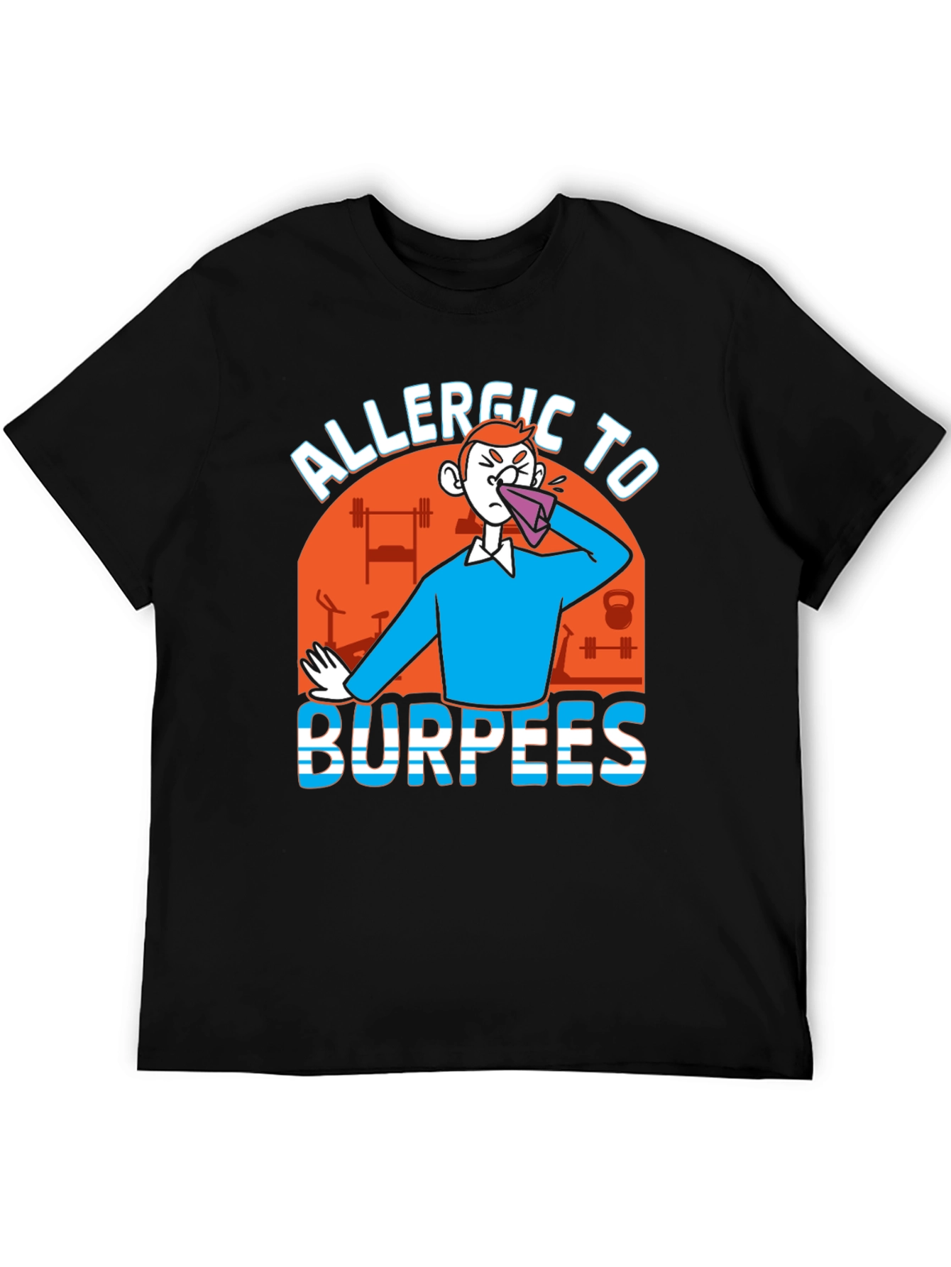 Allergic to Burpees Black Graphic Tee