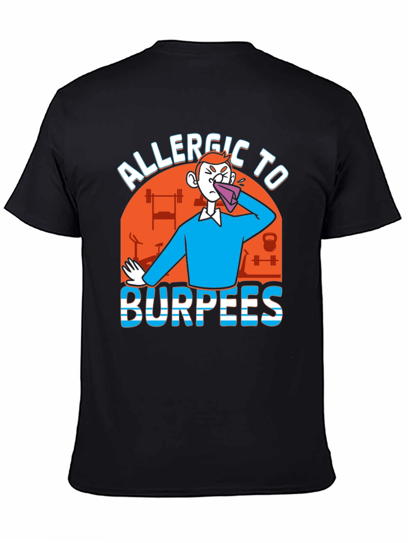 Allergic to Burpees Black Graphic Tee