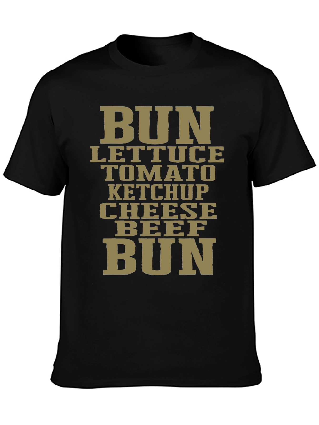 Burger Ingredients Graphic T-Shirt - Casual Comfort