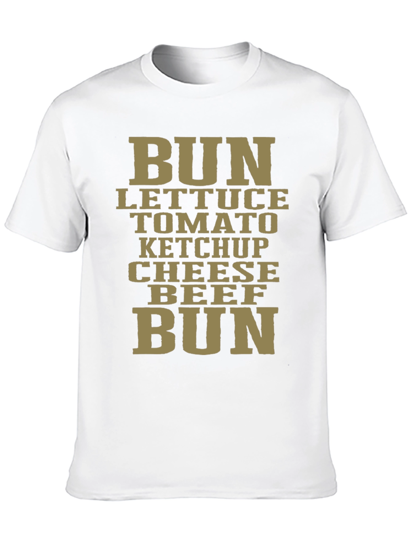 Burger Ingredients Graphic T-Shirt - Casual Comfort
