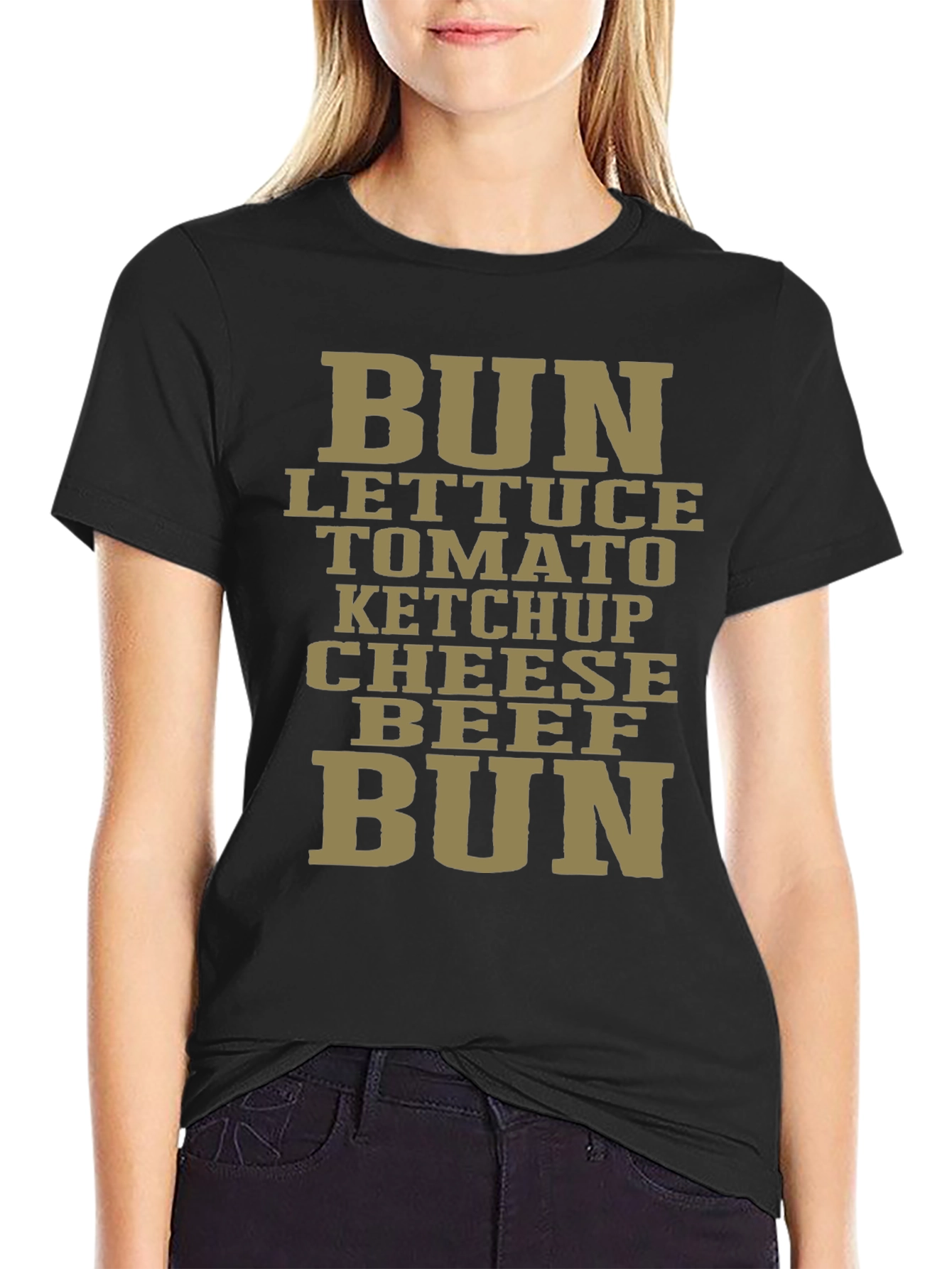 Burger Ingredients Graphic T-Shirt - Casual Comfort