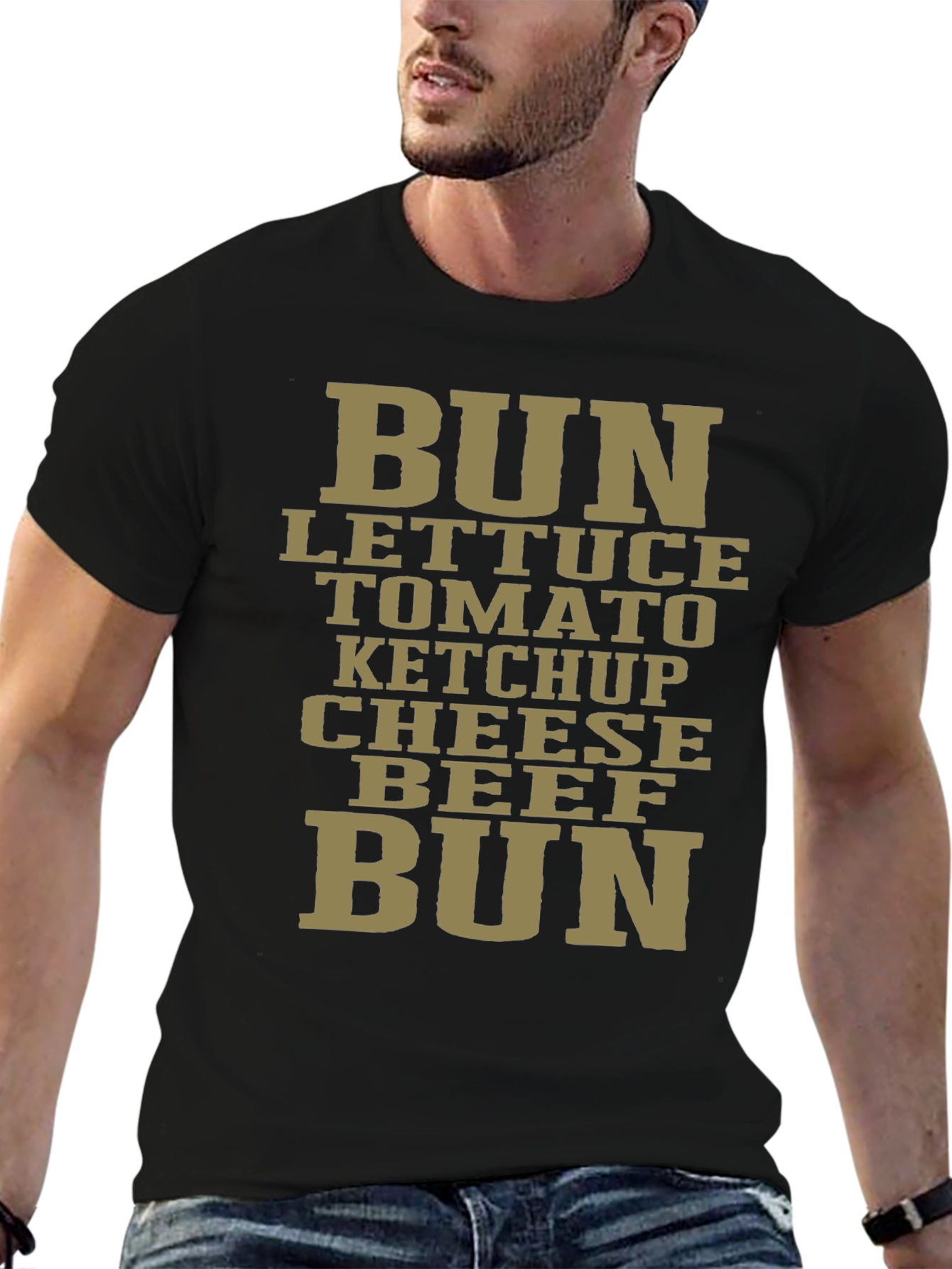 Burger Ingredients Graphic T-Shirt - Casual Comfort
