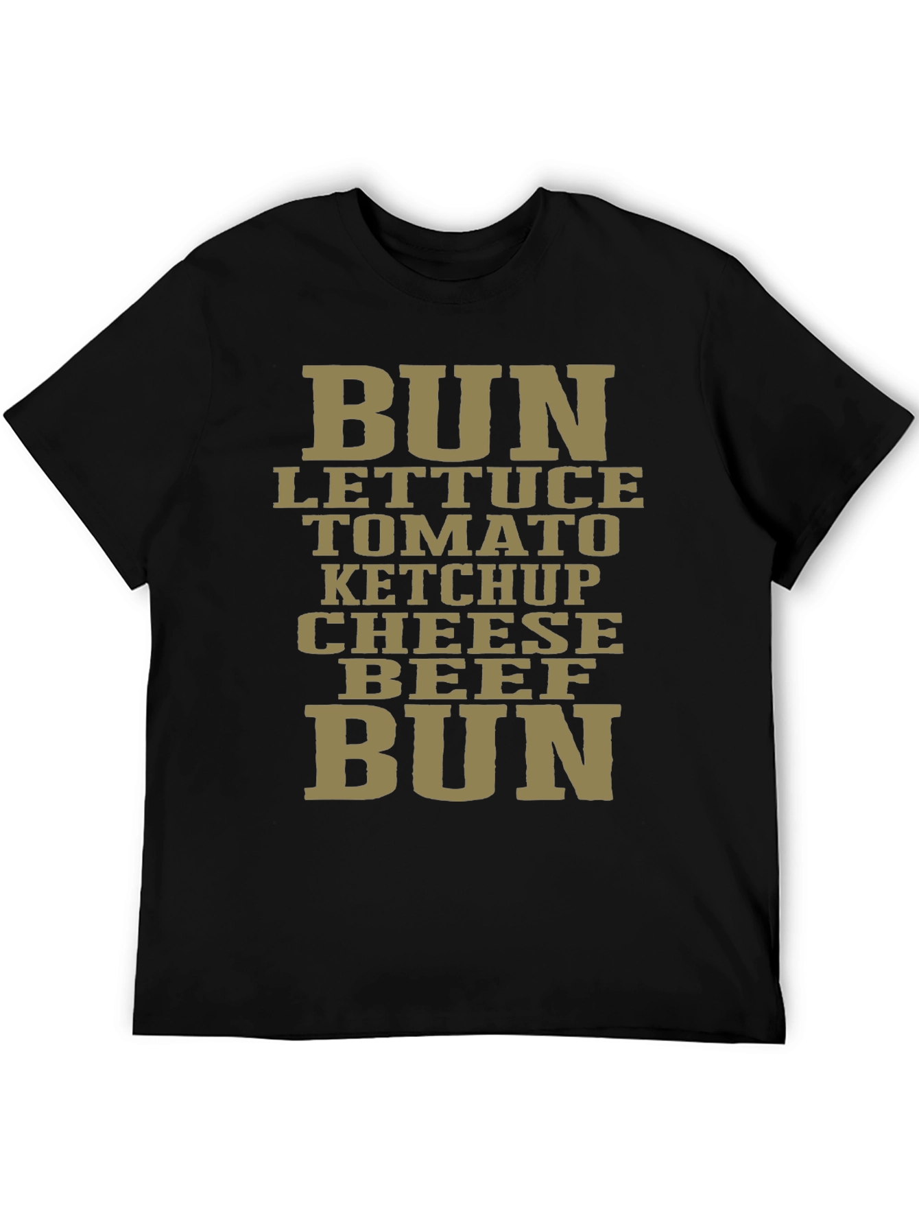 Burger Ingredients Graphic T-Shirt - Casual Comfort
