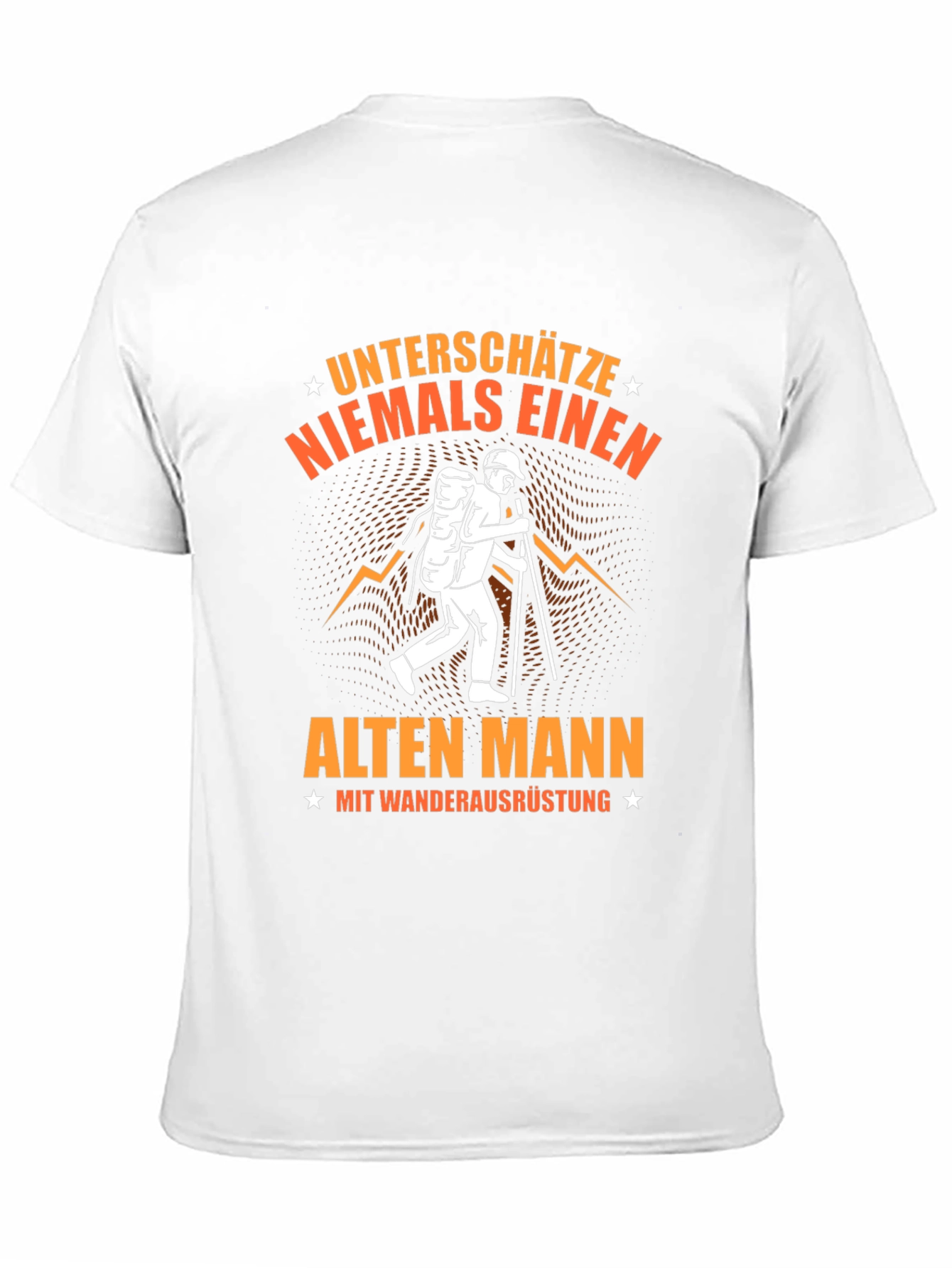 Hiking Old Man Graphic T-Shirt