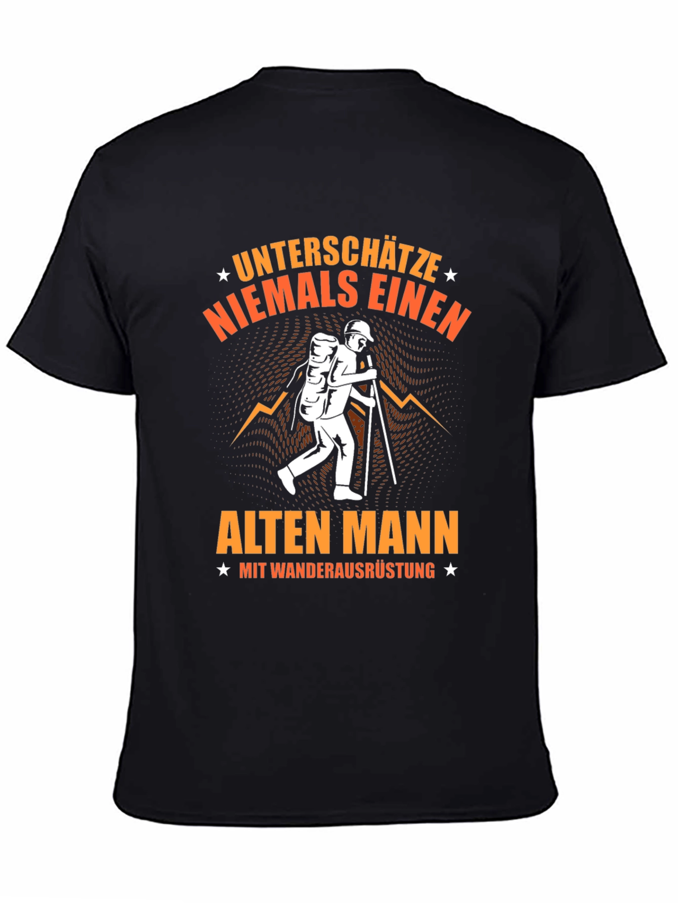 Hiking Old Man Graphic T-Shirt