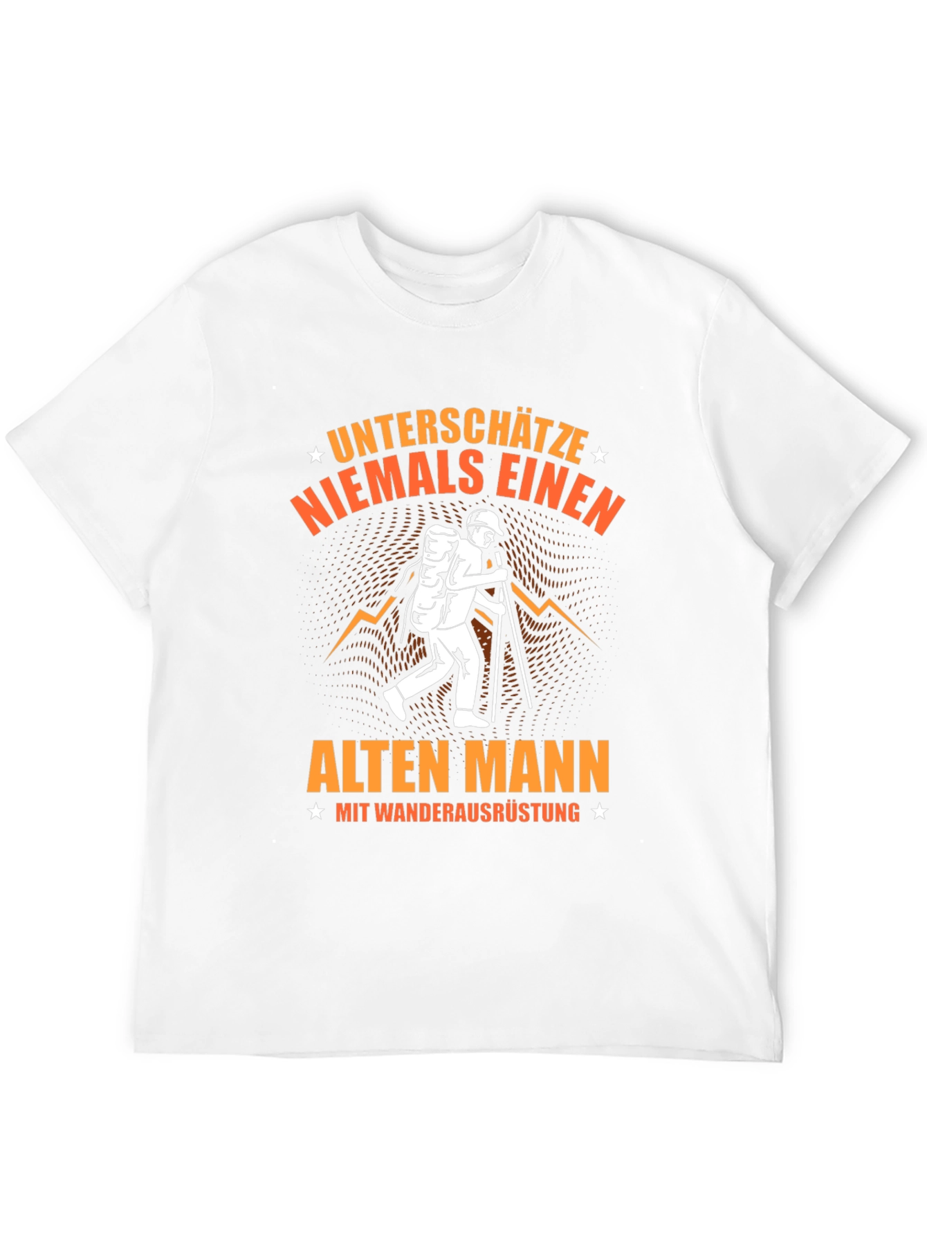 Hiking Old Man Graphic T-Shirt