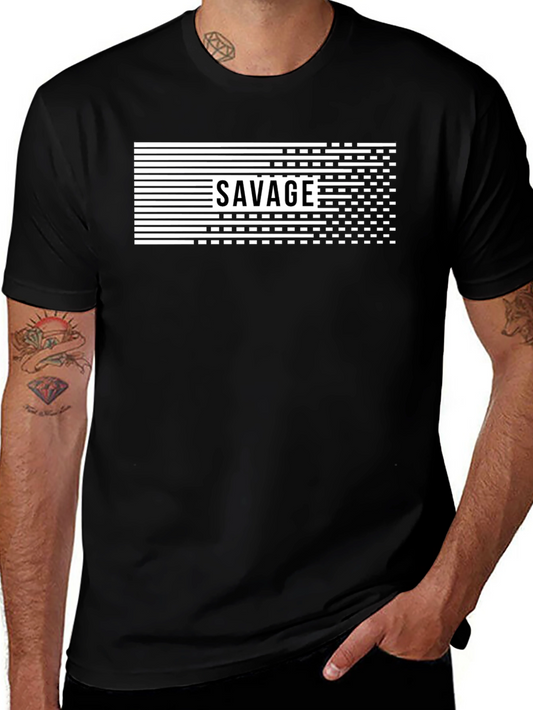 Savage Graphic Print Mens Black T-Shirt