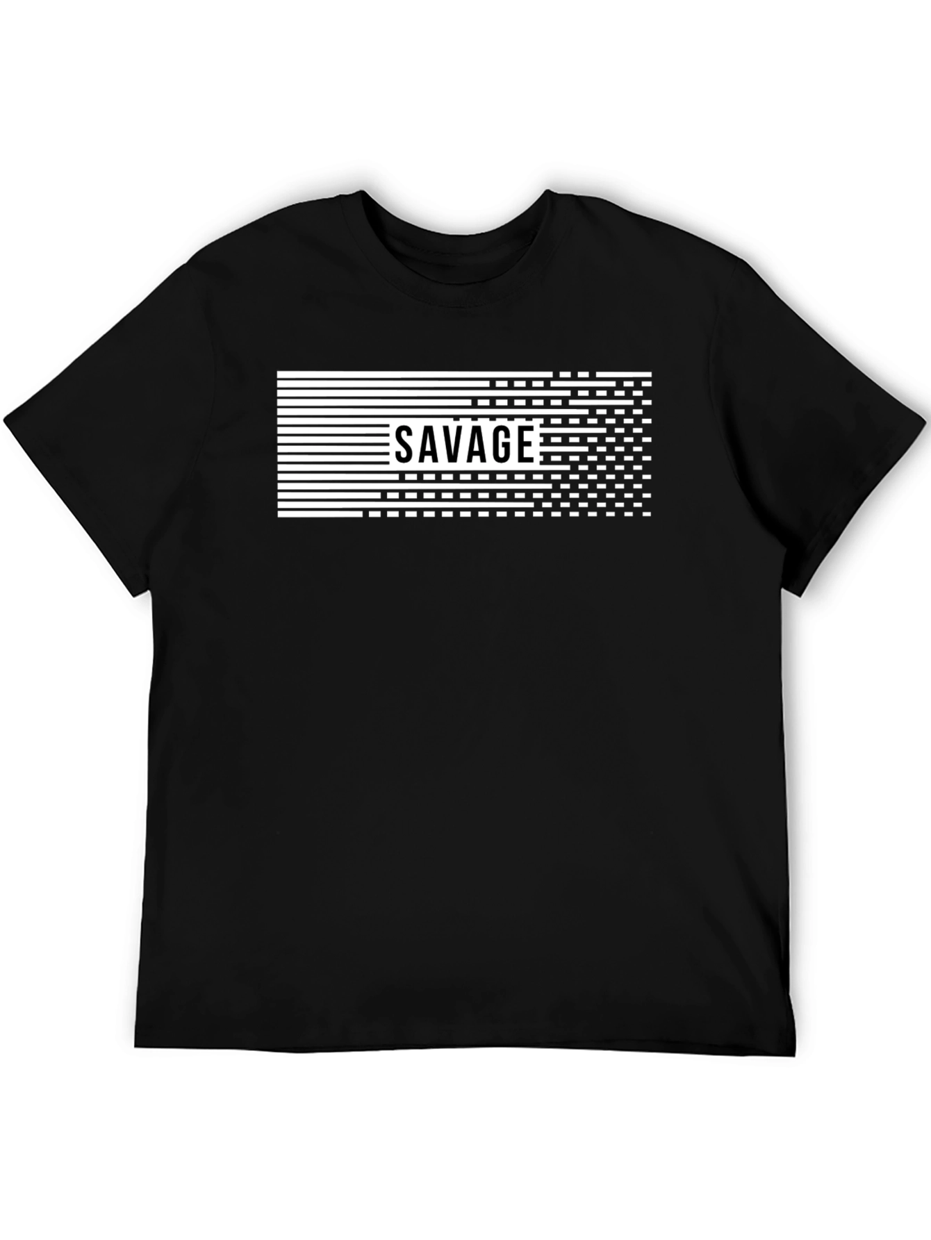 Savage Graphic Print Mens Black T-Shirt