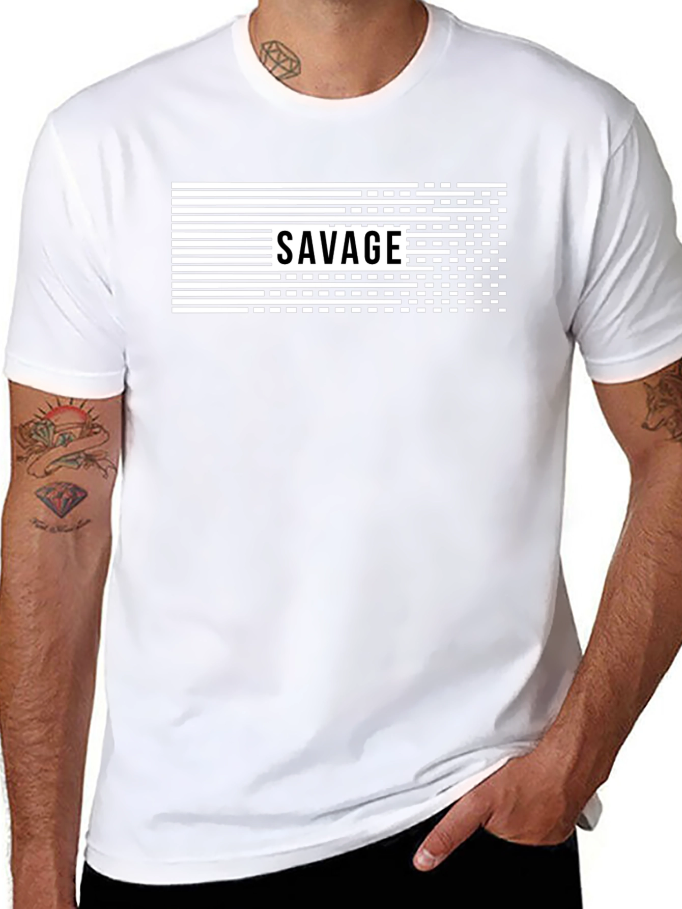 Savage Graphic Print Mens Black T-Shirt