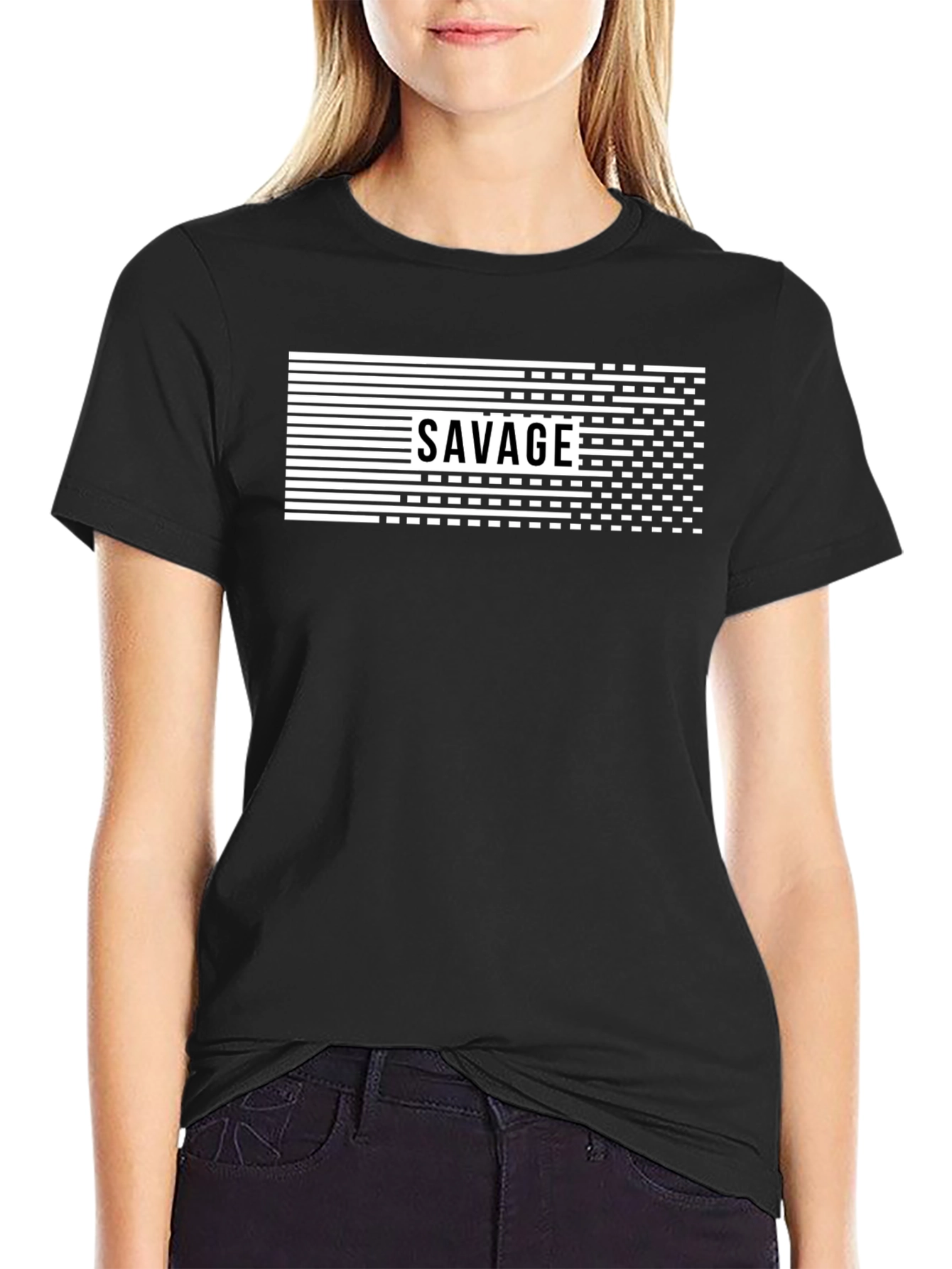 Savage Graphic Print Mens Black T-Shirt
