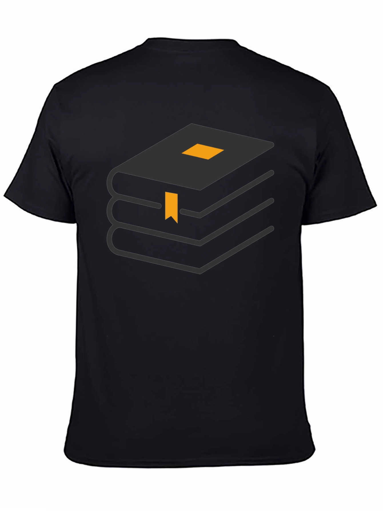 Stacked Books Graphic Tee - Black