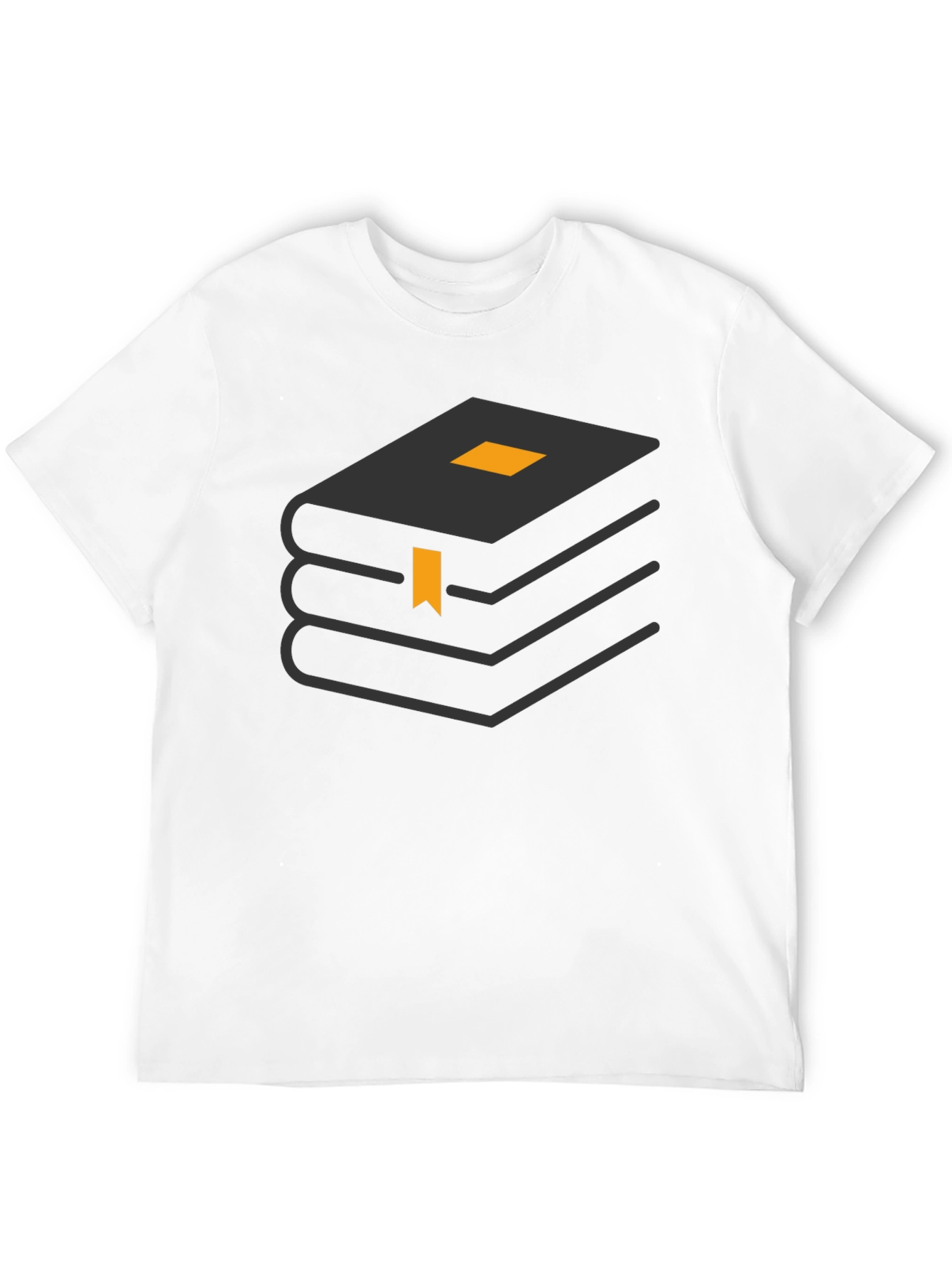 Stacked Books Graphic Tee - Black