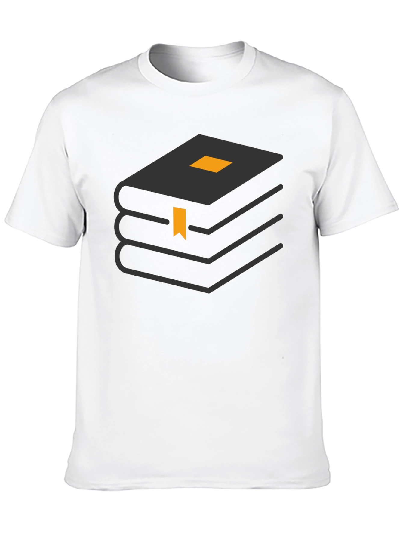 Stacked Books Graphic Tee - Black