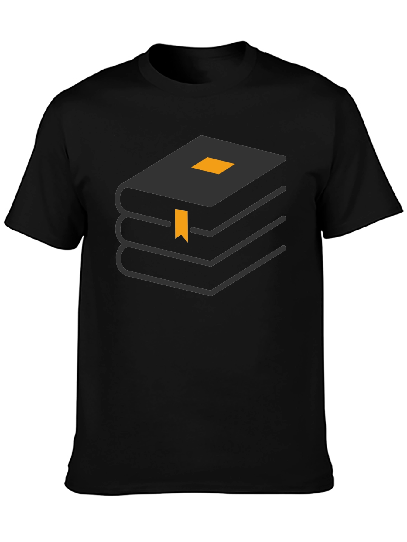 Stacked Books Graphic Tee - Black