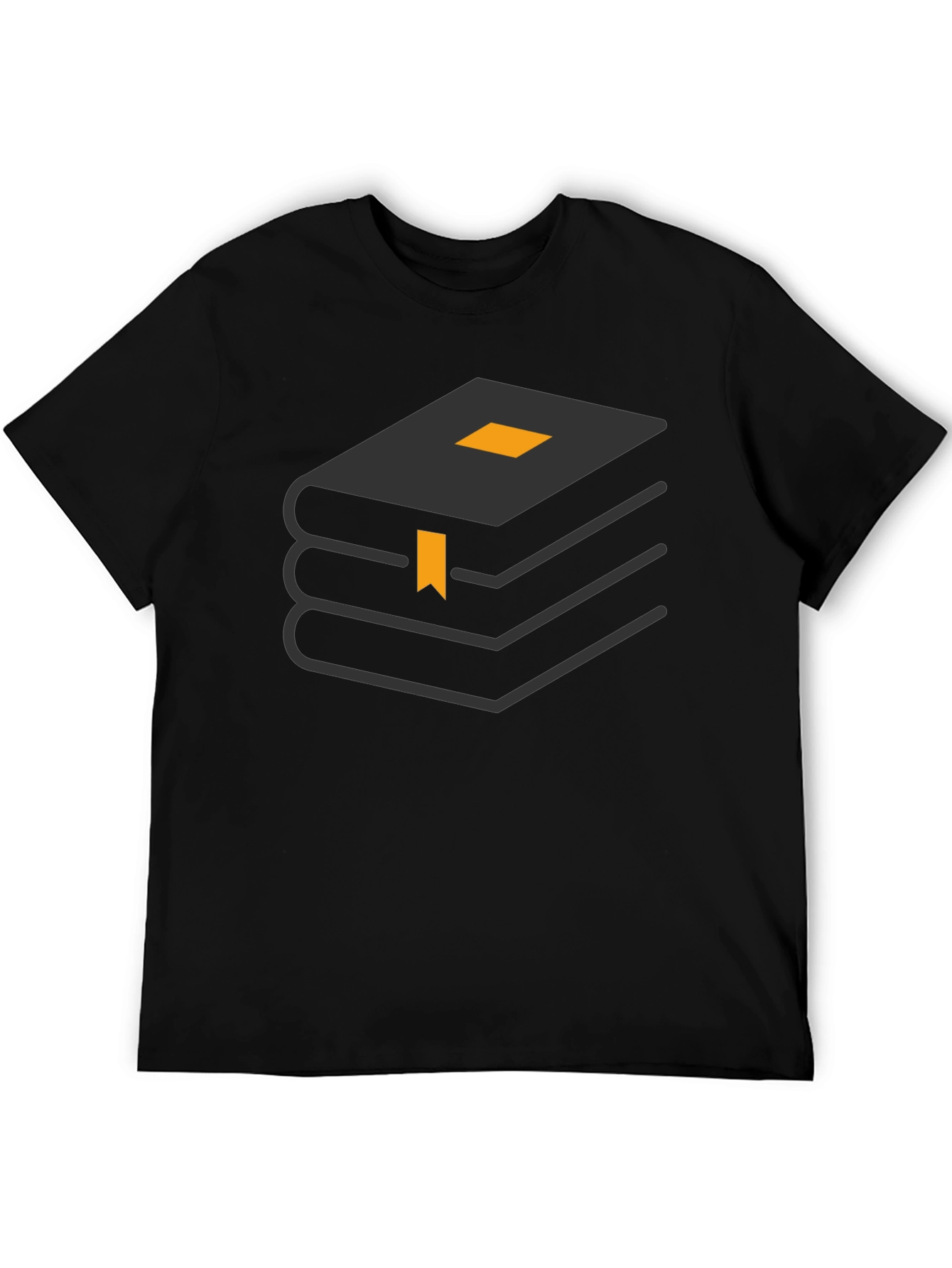 Stacked Books Graphic Tee - Black