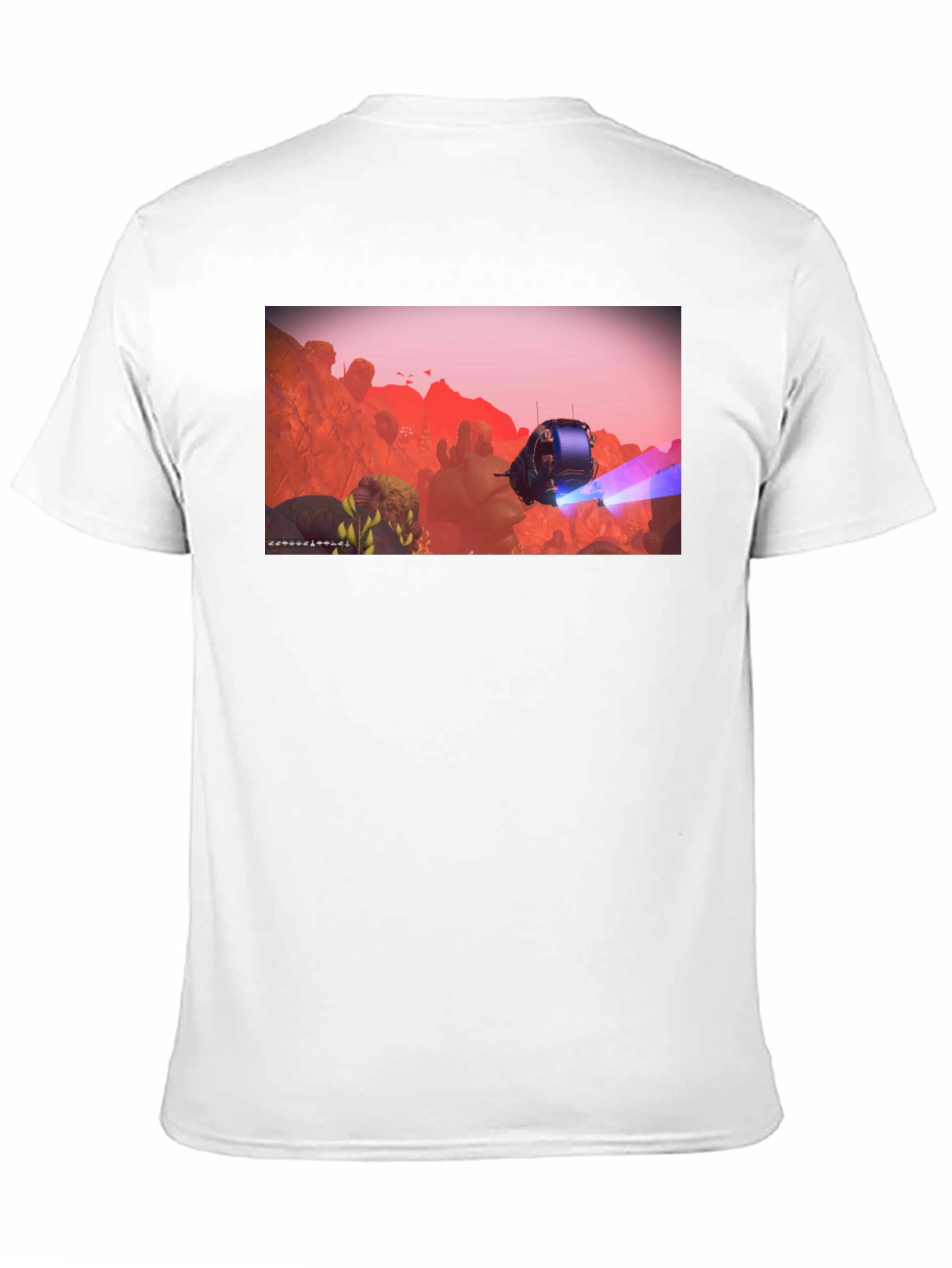 Sci-Fi Scene Graphic Tee - Black Casual Shirt