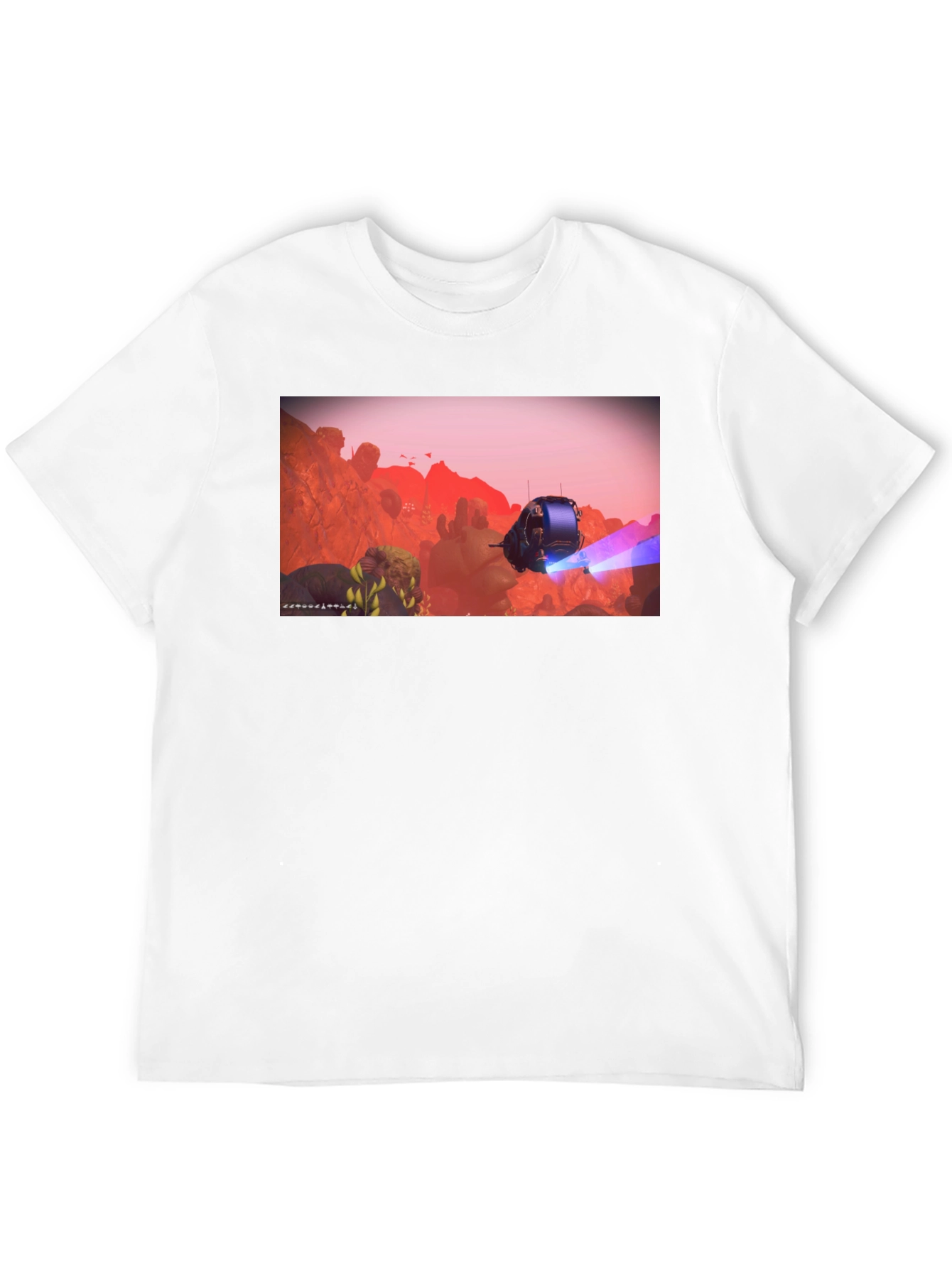 Sci-Fi Scene Graphic Tee - Black Casual Shirt