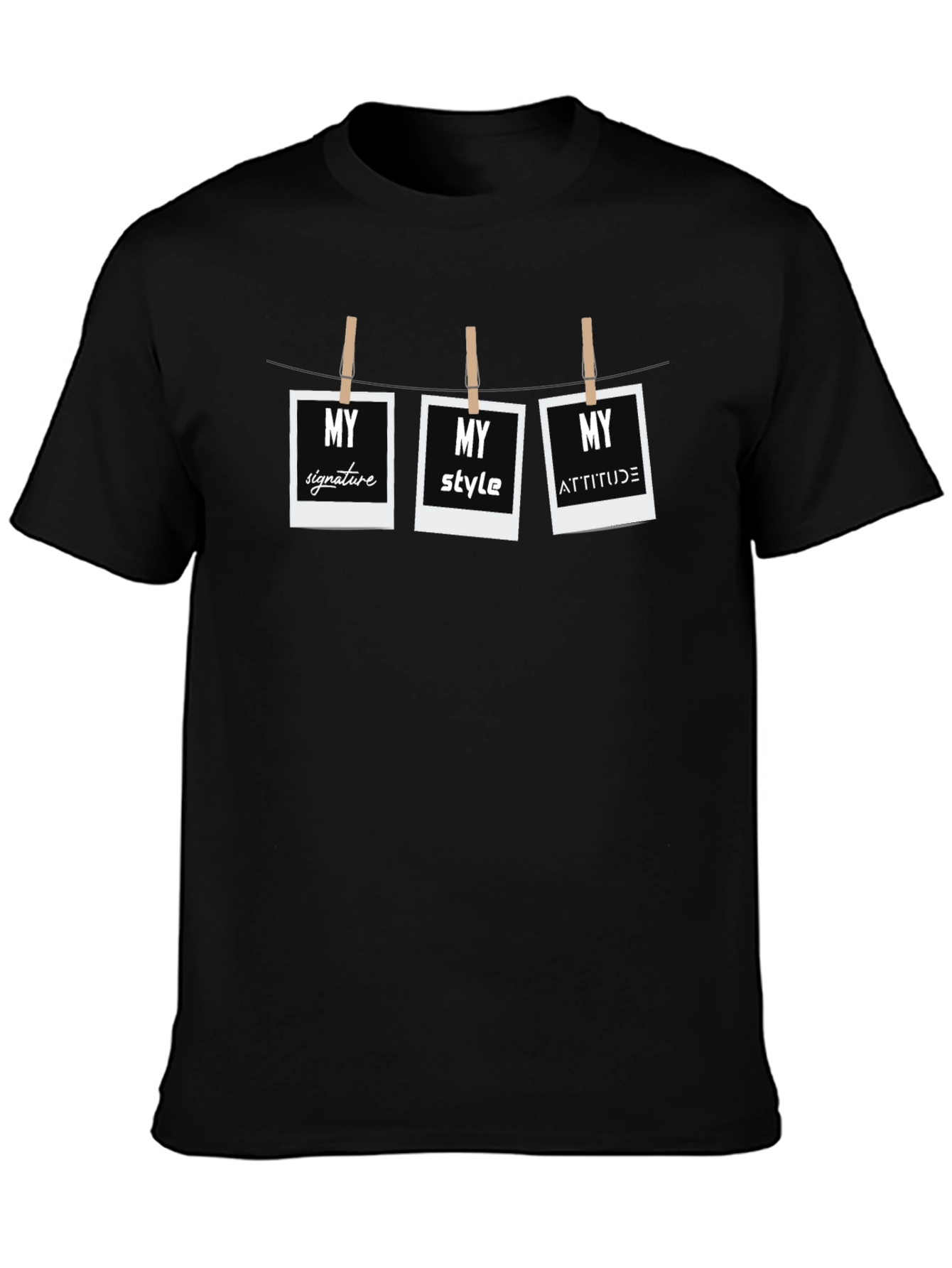 Mens My Signature Style Attitude Graphic T-Shirt