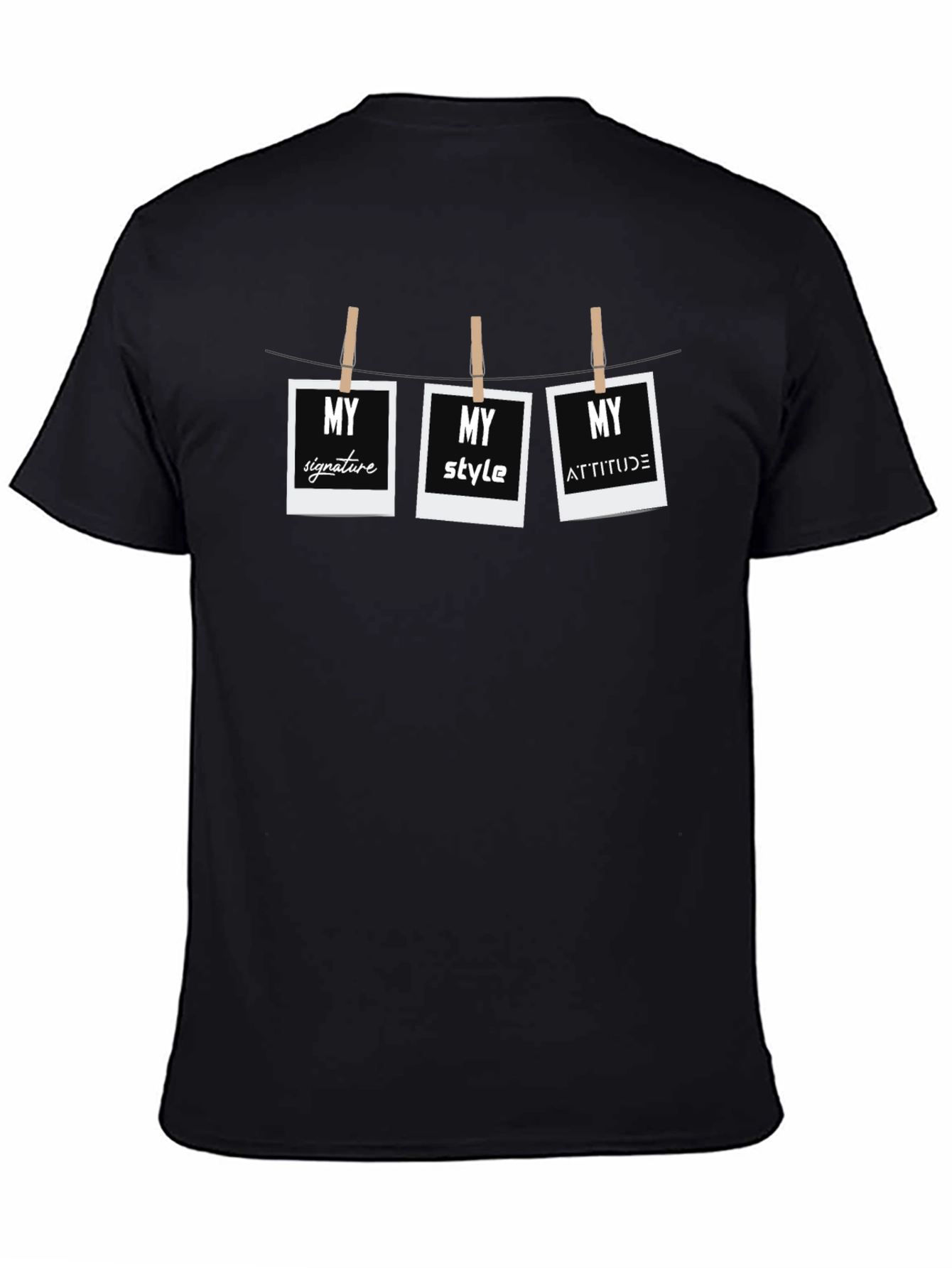 Mens My Signature Style Attitude Graphic T-Shirt