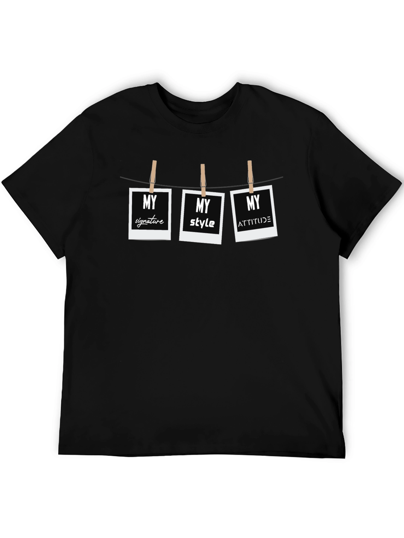 Mens My Signature Style Attitude Graphic T-Shirt