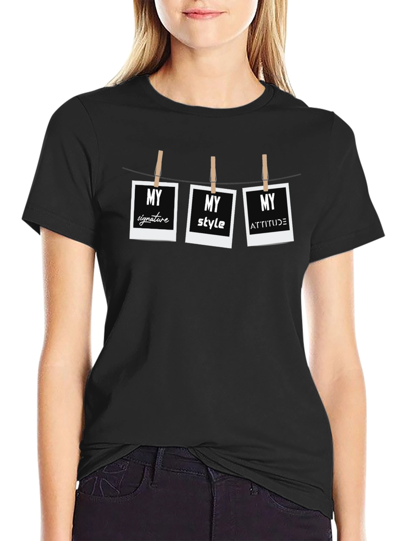 Mens My Signature Style Attitude Graphic T-Shirt