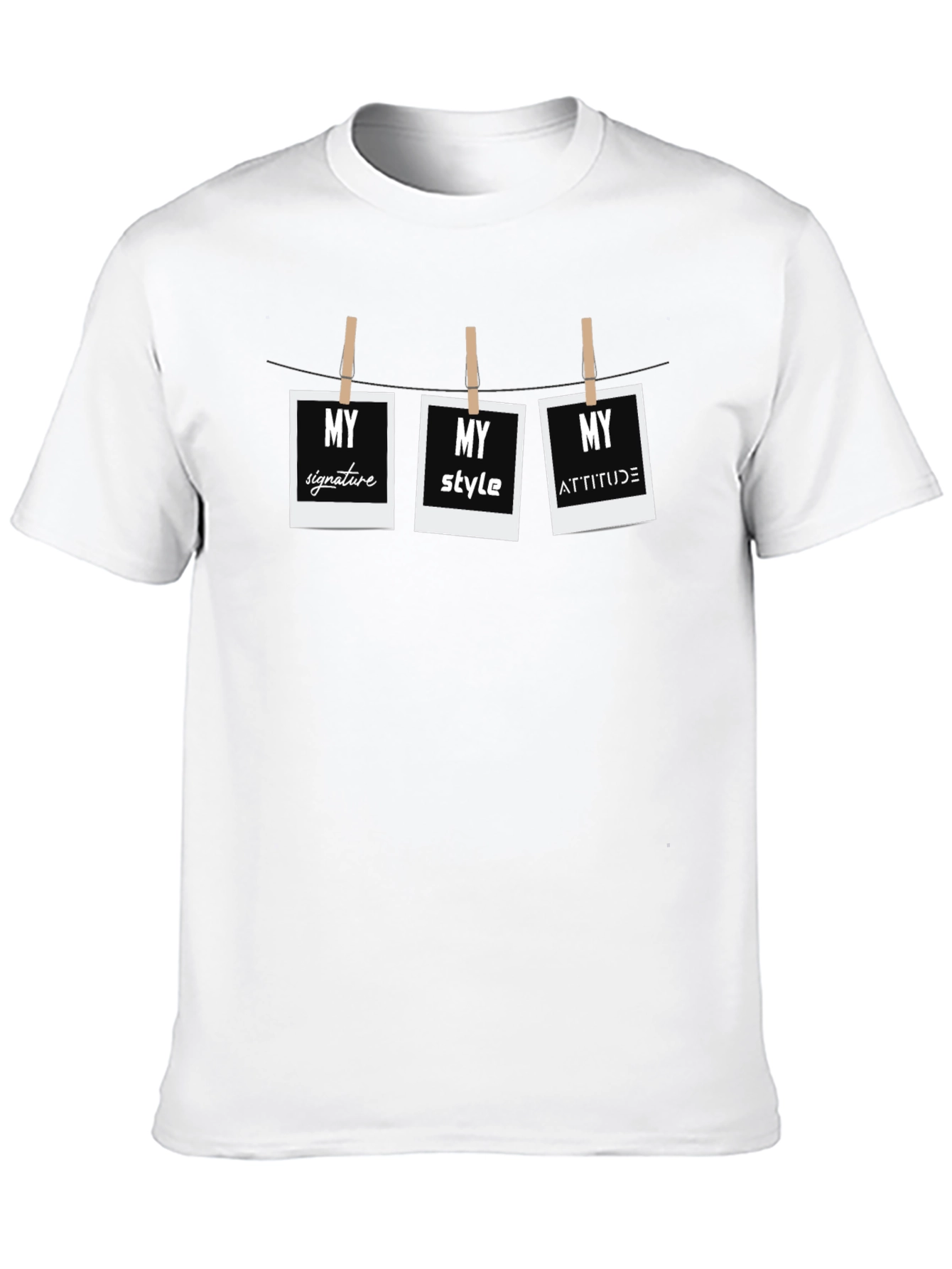 Mens My Signature Style Attitude Graphic T-Shirt