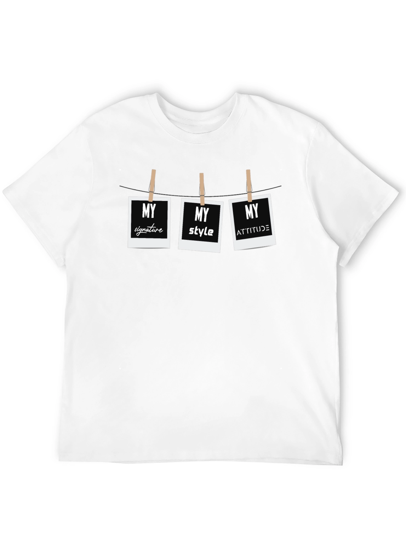 Mens My Signature Style Attitude Graphic T-Shirt
