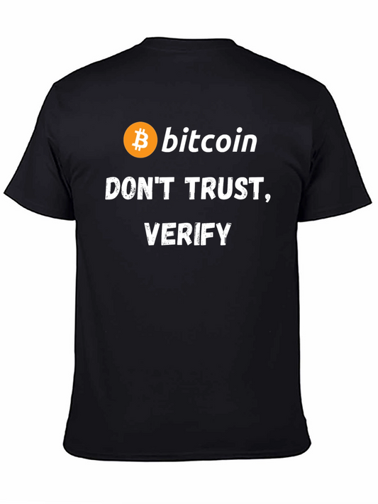 Bitcoin Dont Trust Verify Black T-Shirt