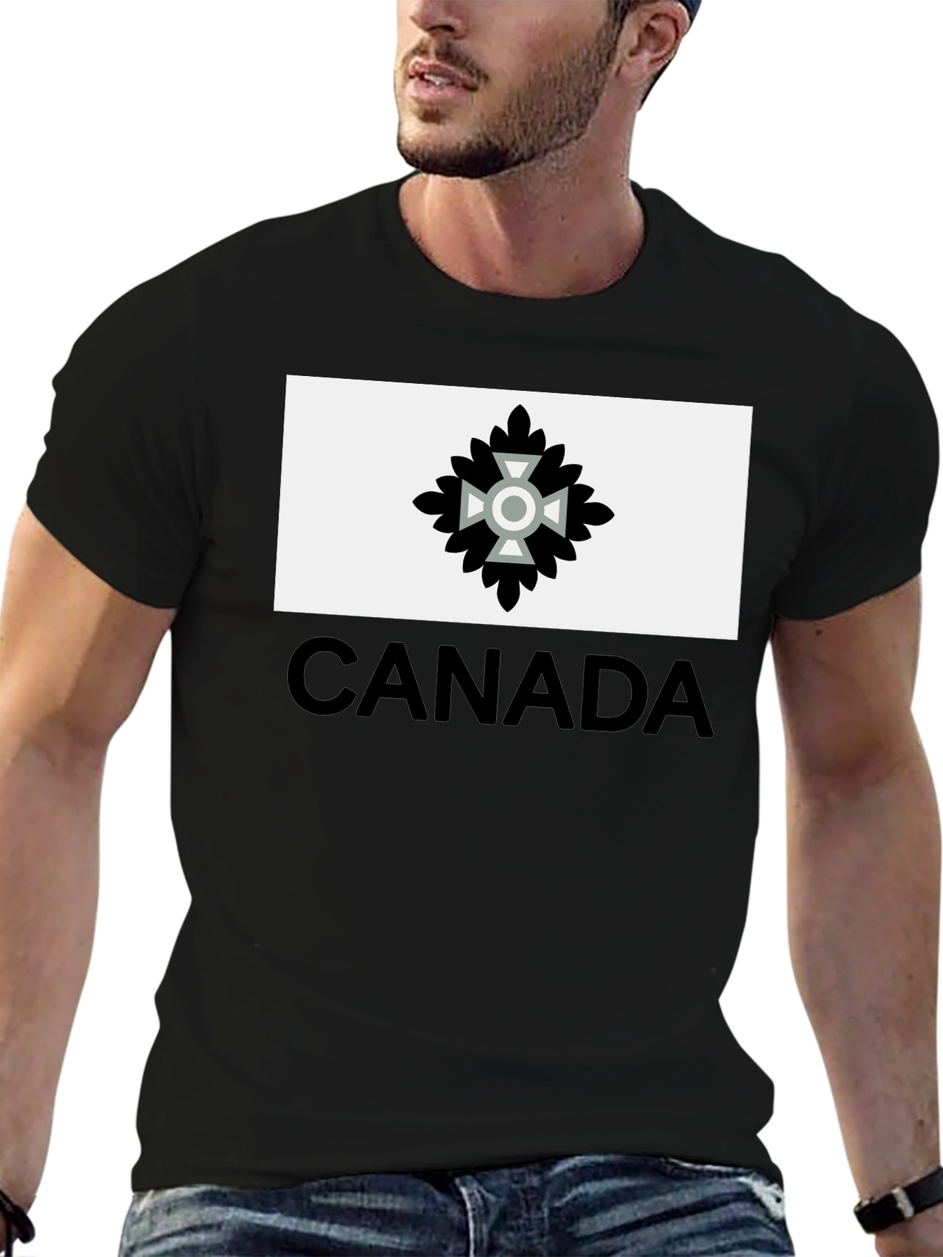 Canada T-Shirt with Unique Emblem - Black