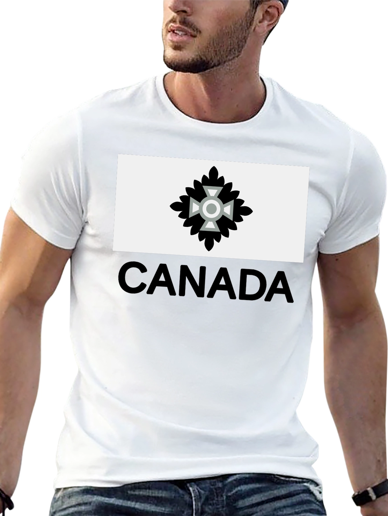 Canada T-Shirt with Unique Emblem - Black