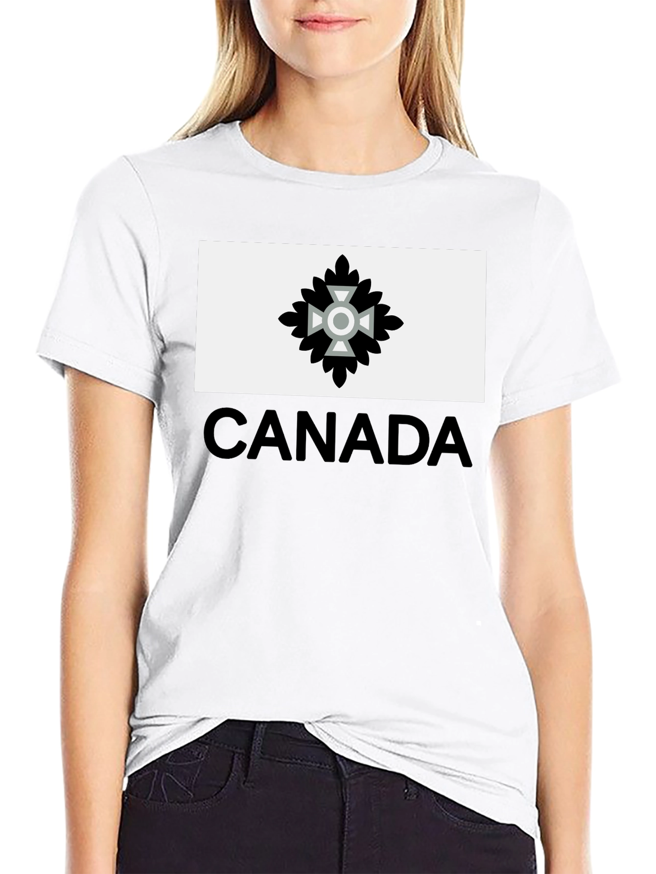 Canada T-Shirt with Unique Emblem - Black