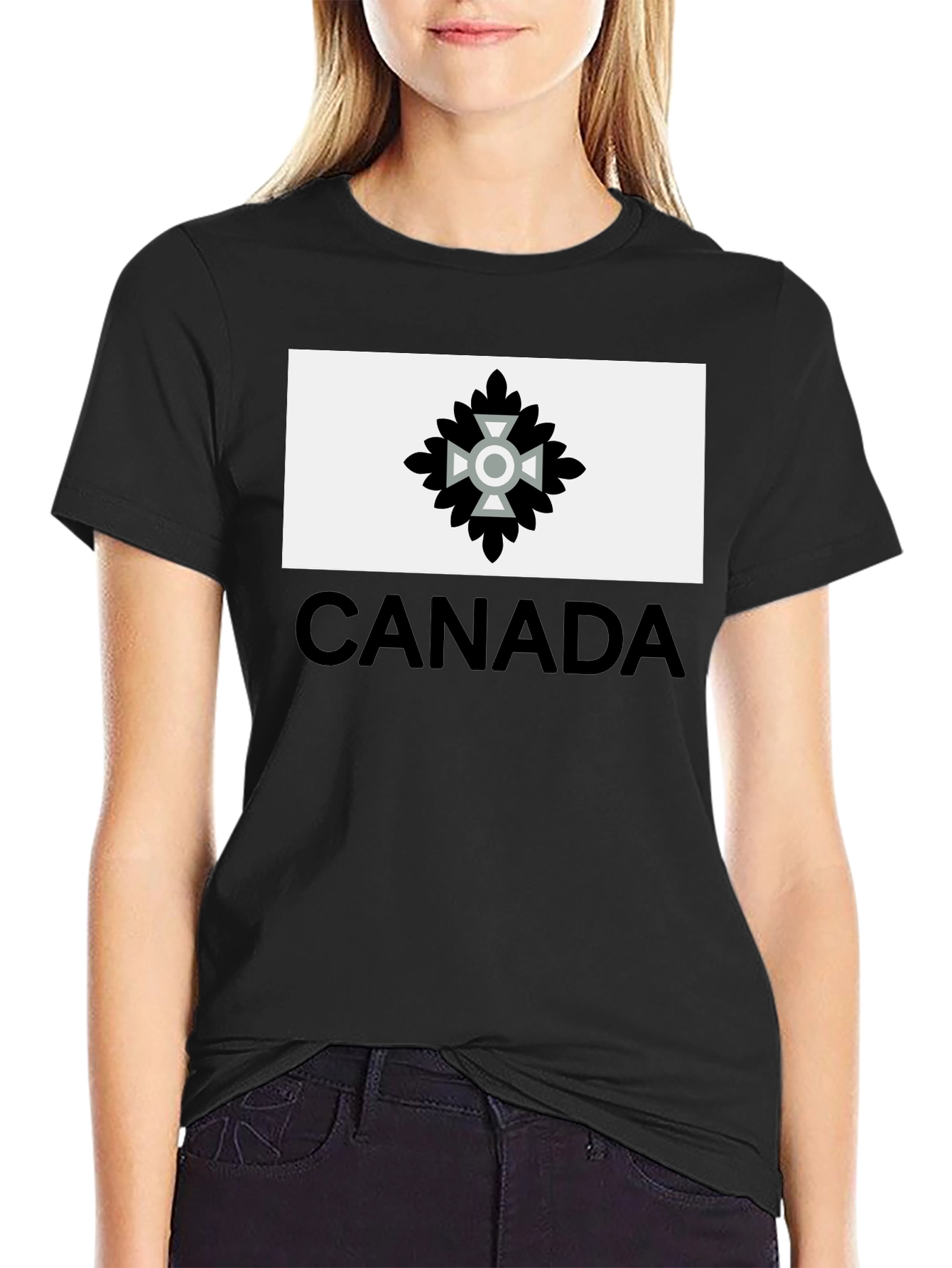 Canada T-Shirt with Unique Emblem - Black