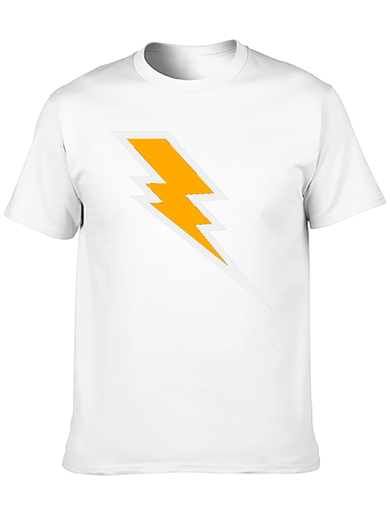 Lightning Bolt Graphic Tee - Black Cotton T-Shirt