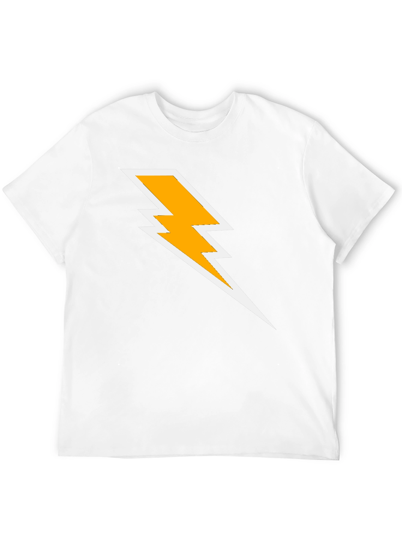 Lightning Bolt Graphic Tee - Black Cotton T-Shirt