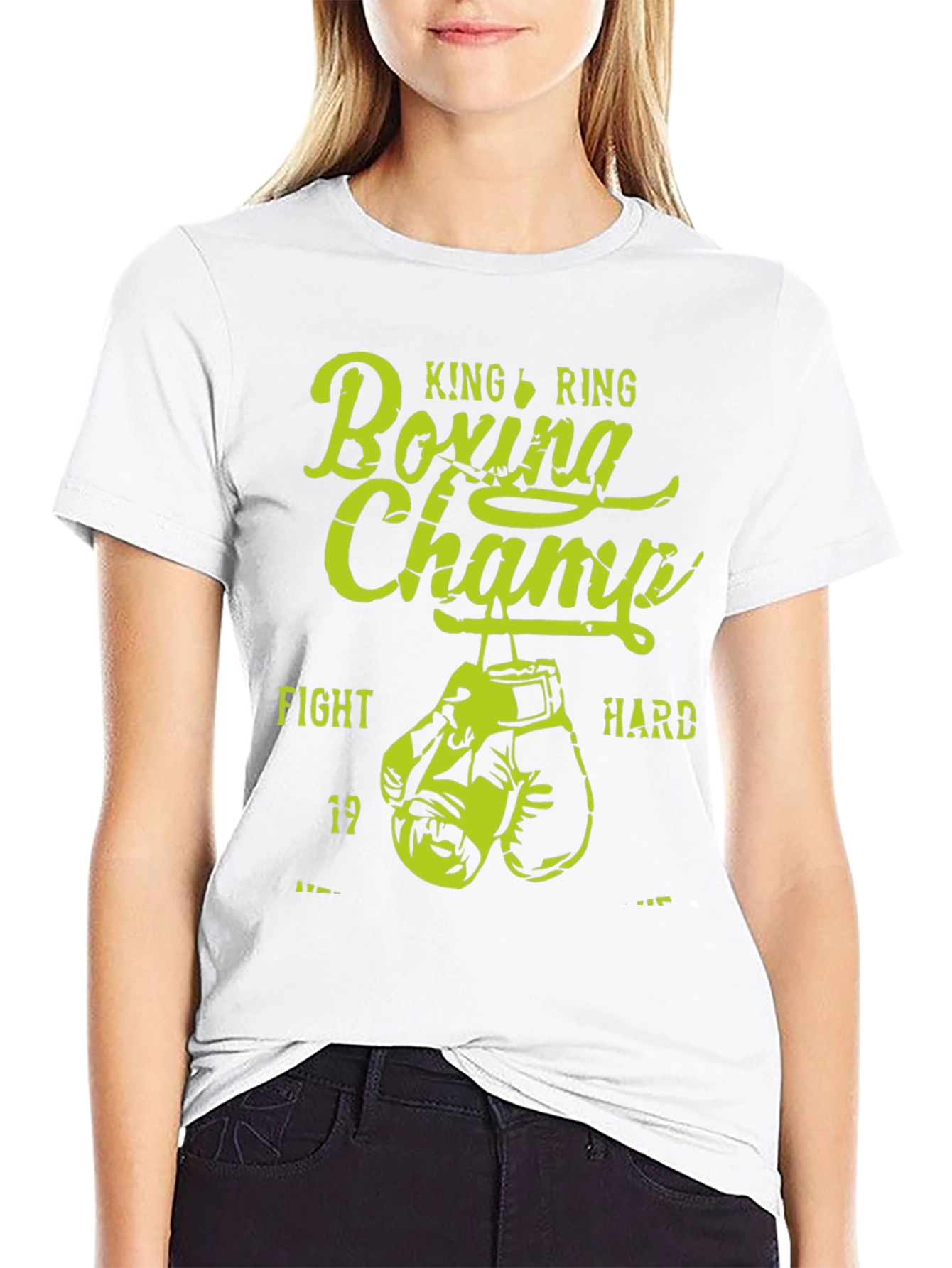 King Ring Boxing Champ Graphic Tee - Fight Hard