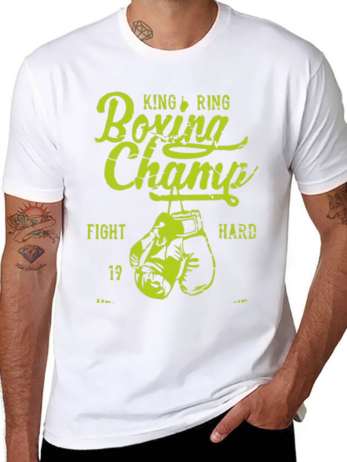 King Ring Boxing Champ Graphic Tee - Fight Hard