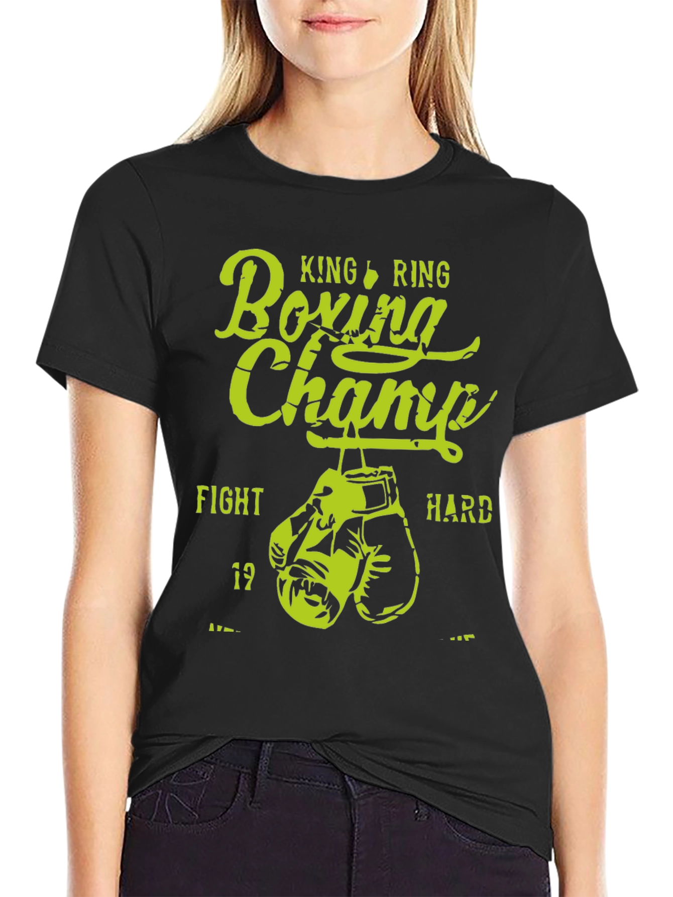 King Ring Boxing Champ Graphic Tee - Fight Hard