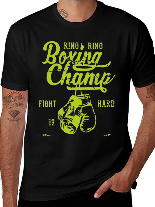 King Ring Boxing Champ Graphic Tee - Fight Hard