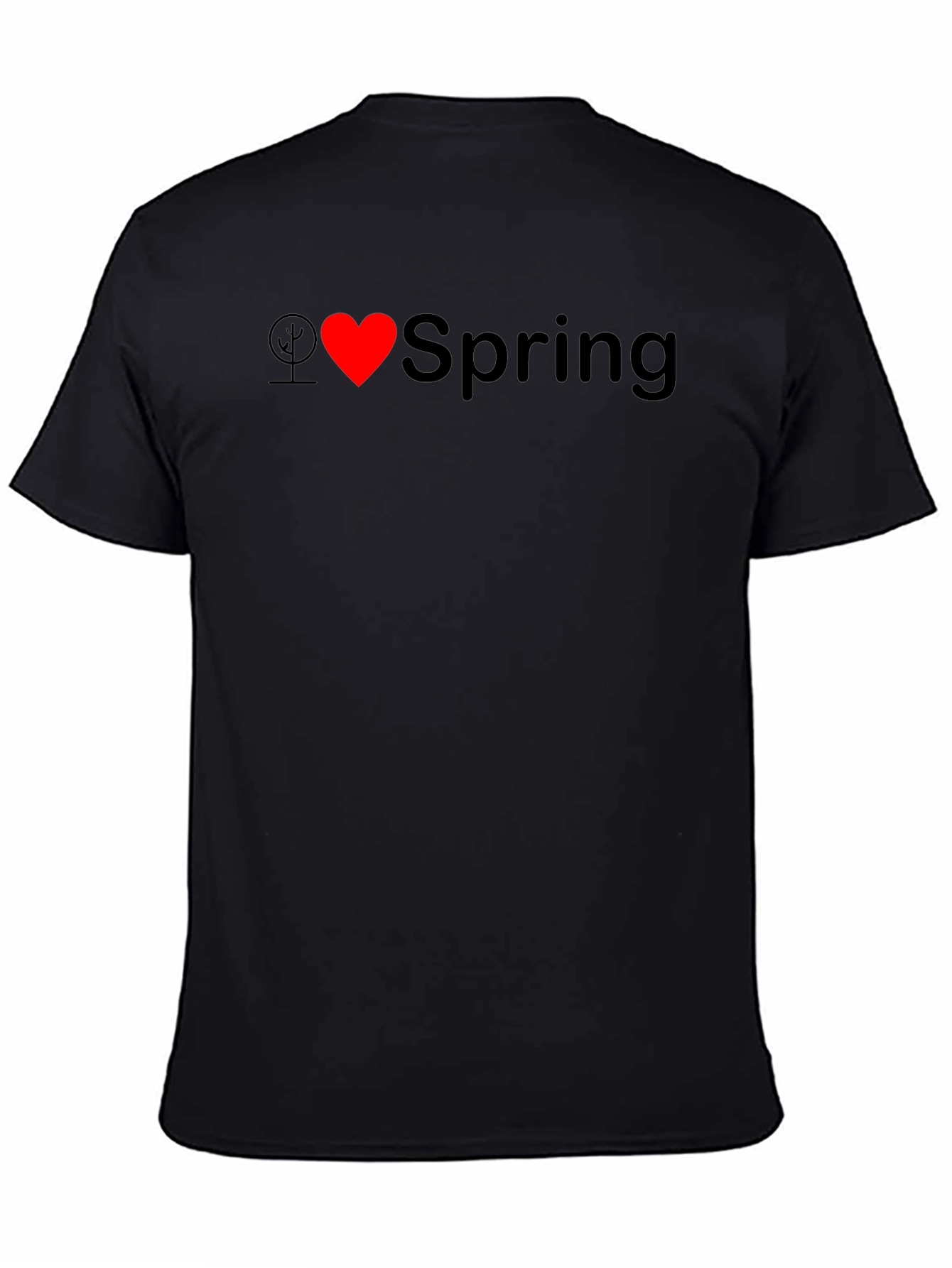 I Love Spring Black T-Shirt