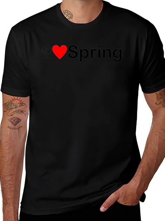 I Love Spring Black T-Shirt