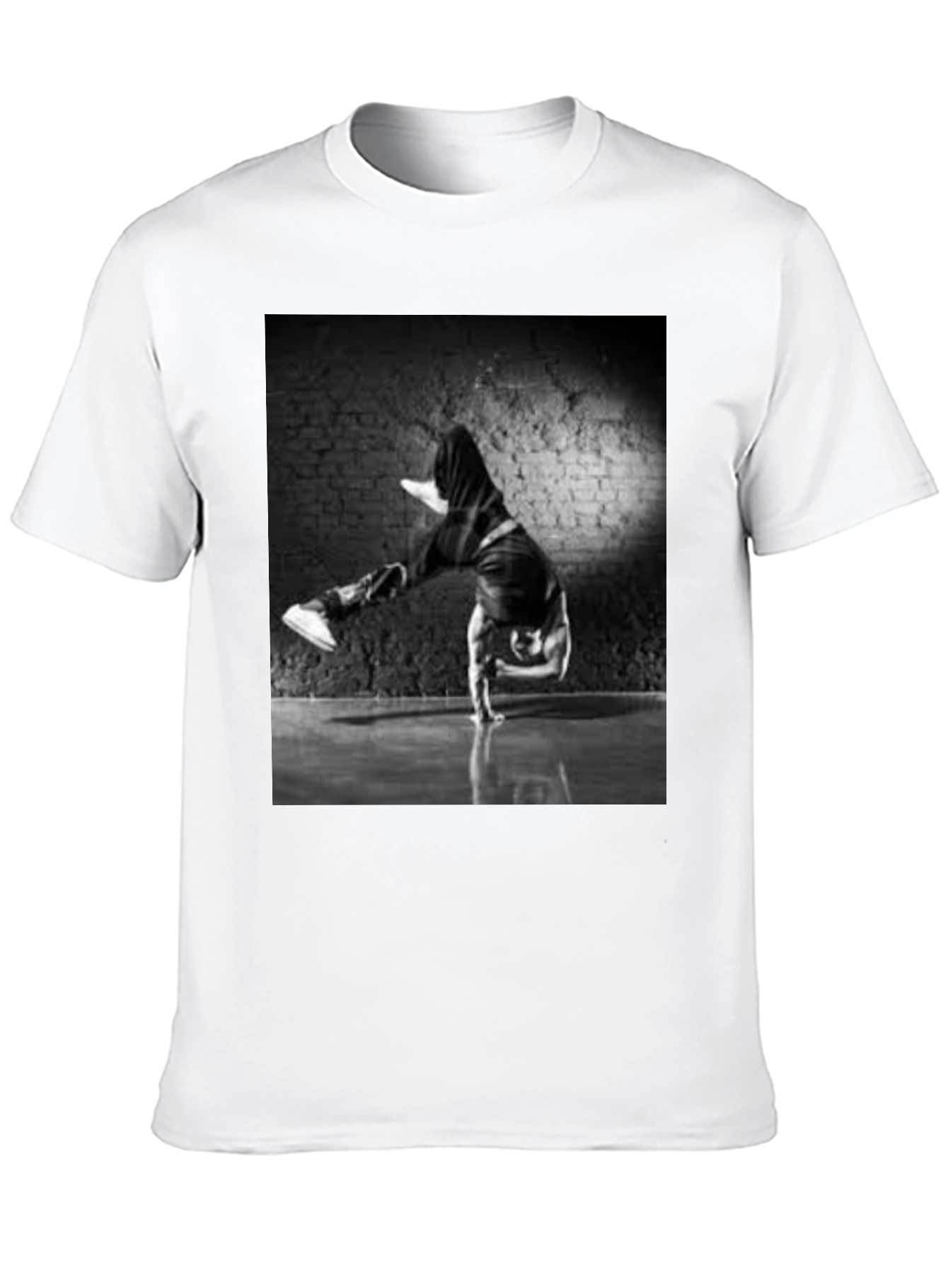 Cool Black T-Shirt with Breakdancer Graphic