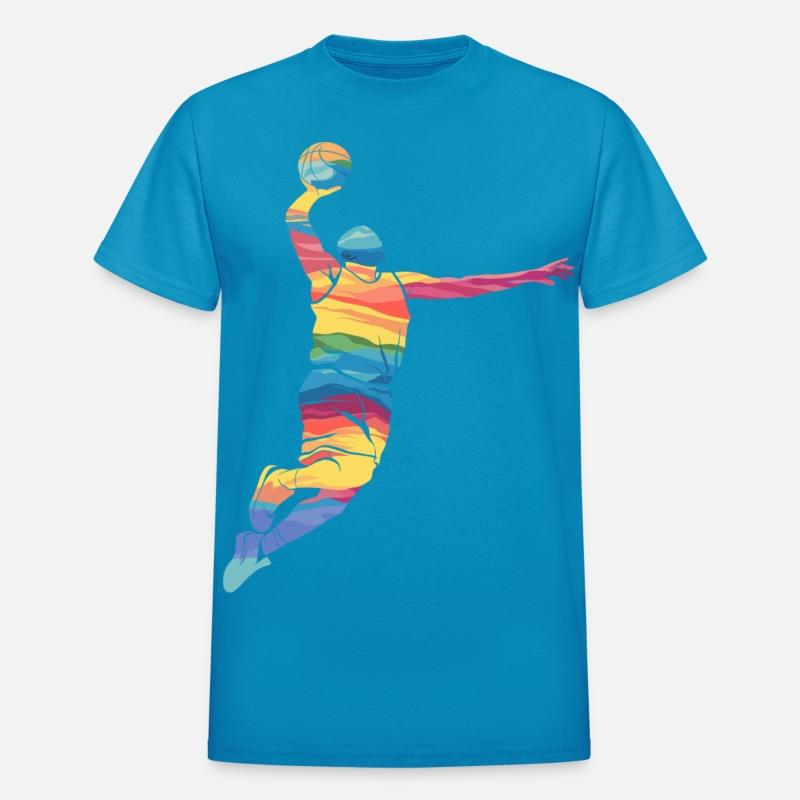 Abstract Basketball Dunk Art in Vibrant Colors