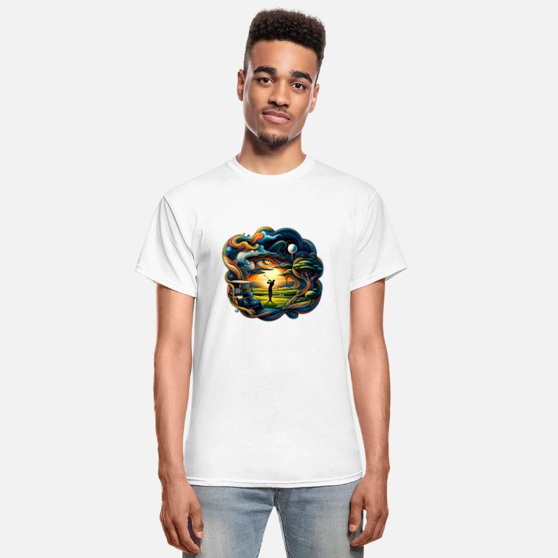 Abstract Golfer In Surreal Golfing World