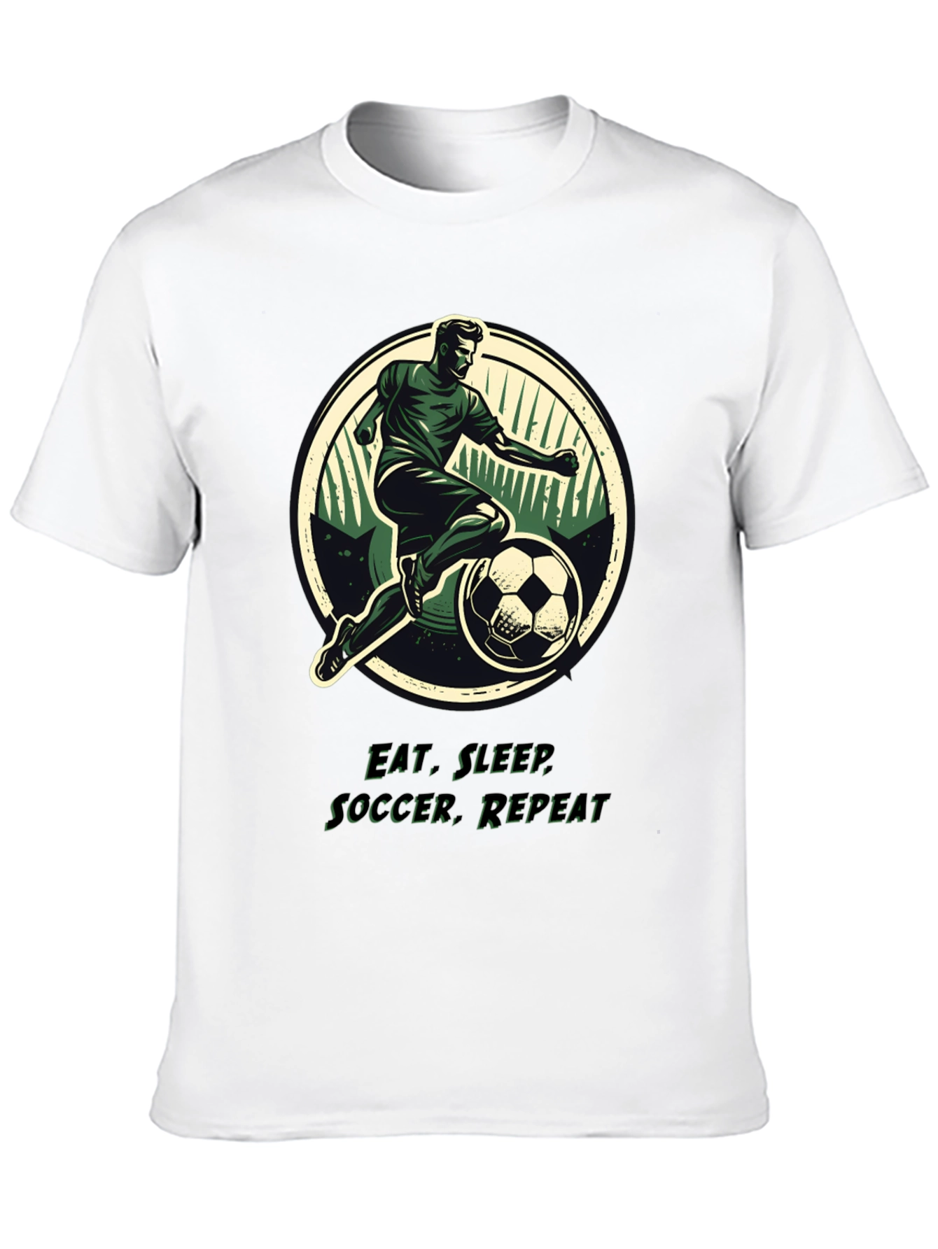 Eat Sleep Soccer Repeat Black T-Shirt