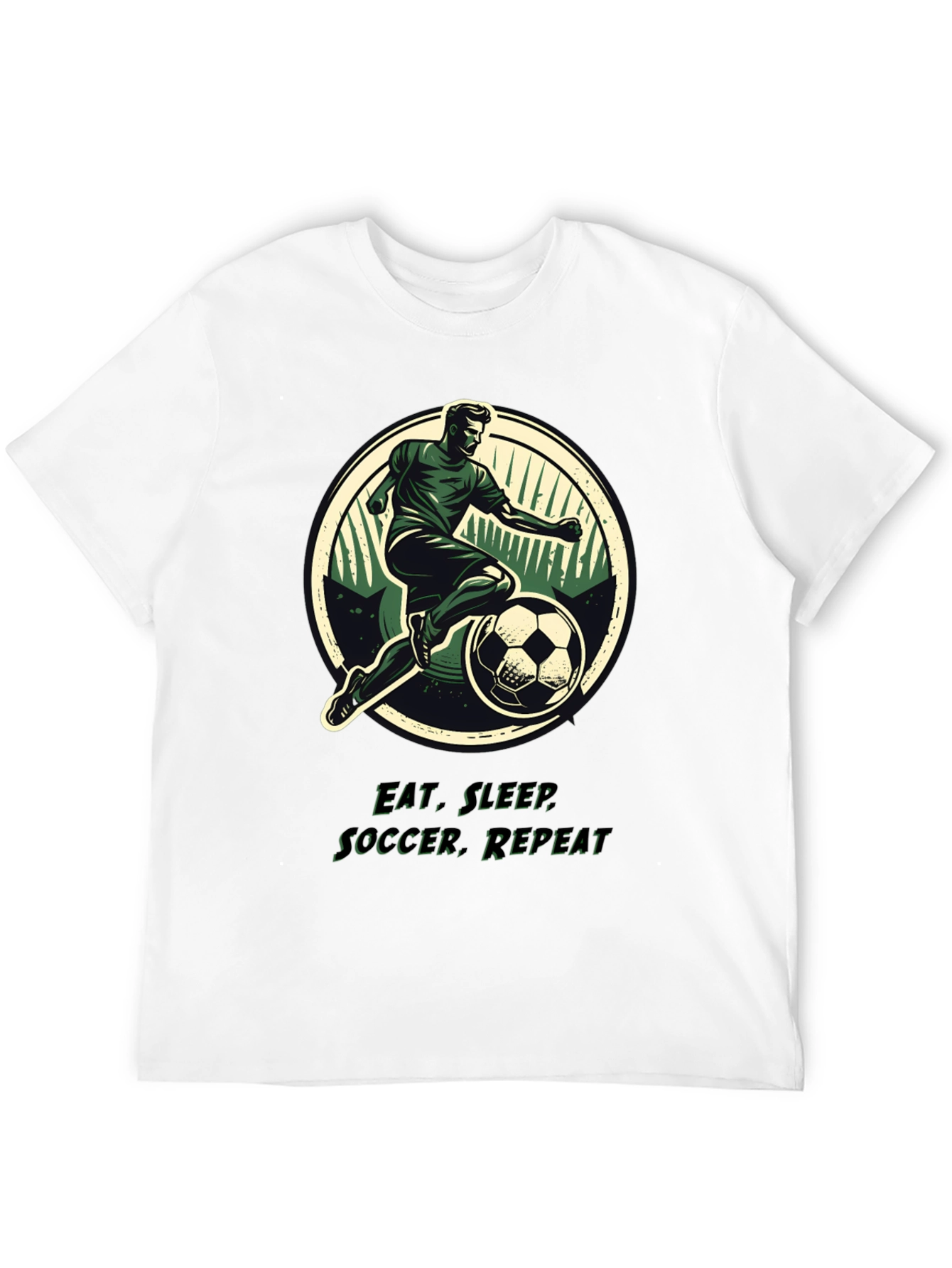 Eat Sleep Soccer Repeat Black T-Shirt