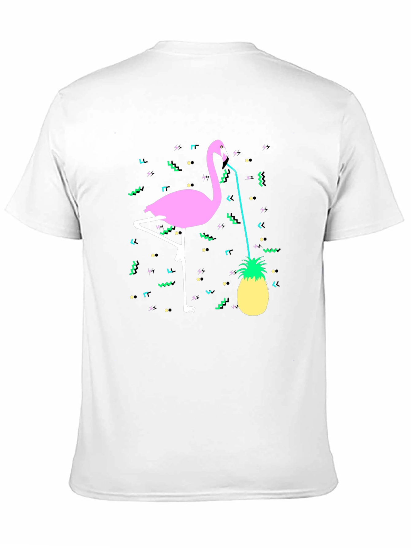 Tropical Flamingo Pineapple Graphic Tee