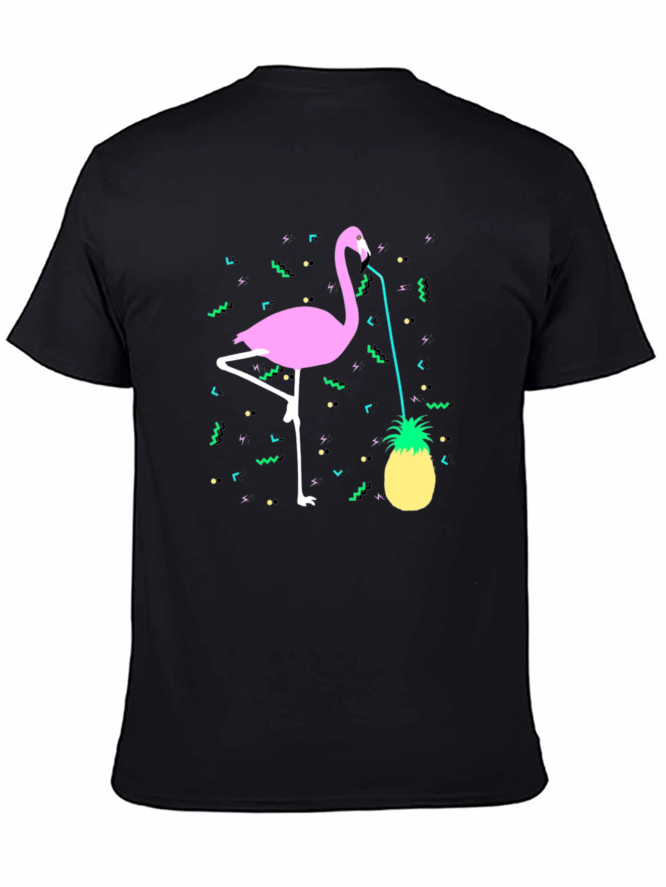 Tropical Flamingo Pineapple Graphic Tee