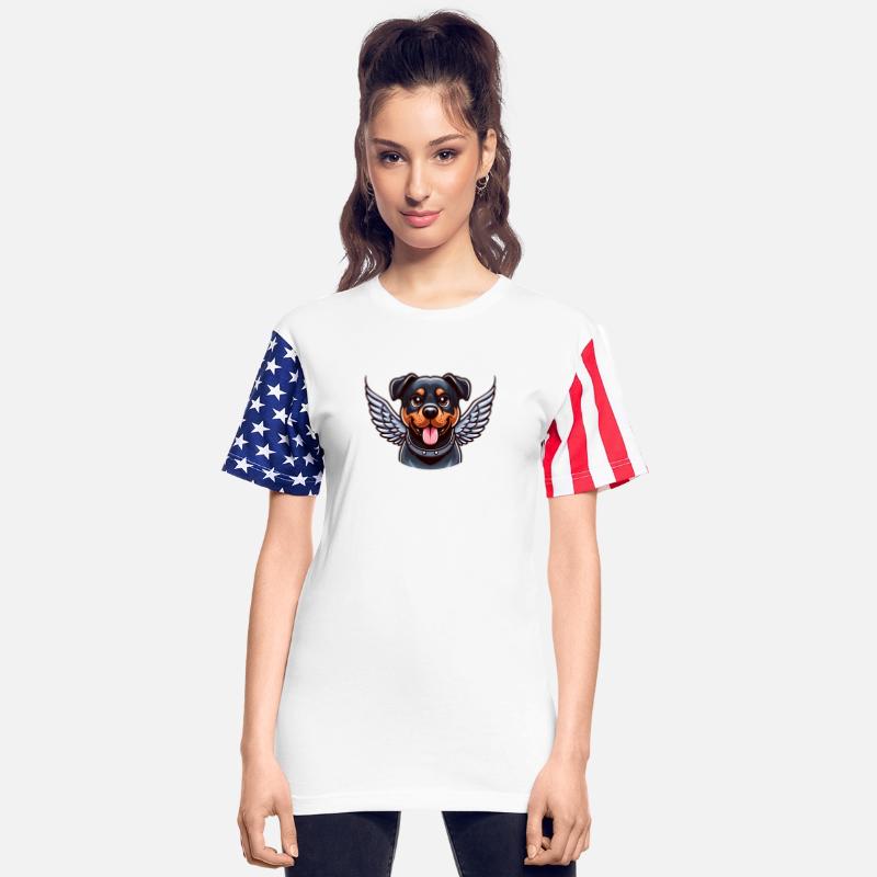 Adorable Rottweiler - Angel with Wings Head