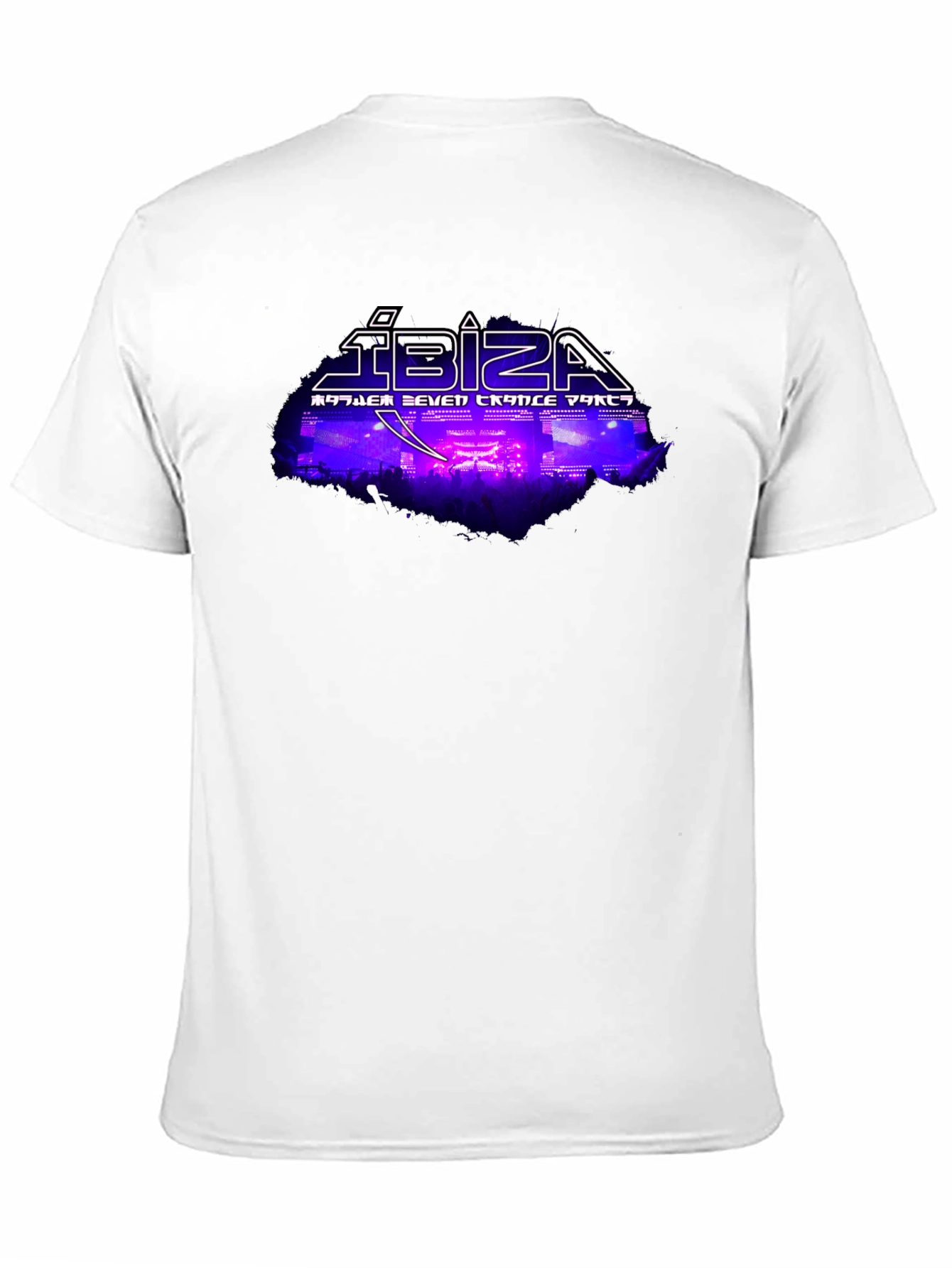 Ibiza Seven Trance Party Black Graphic Tee